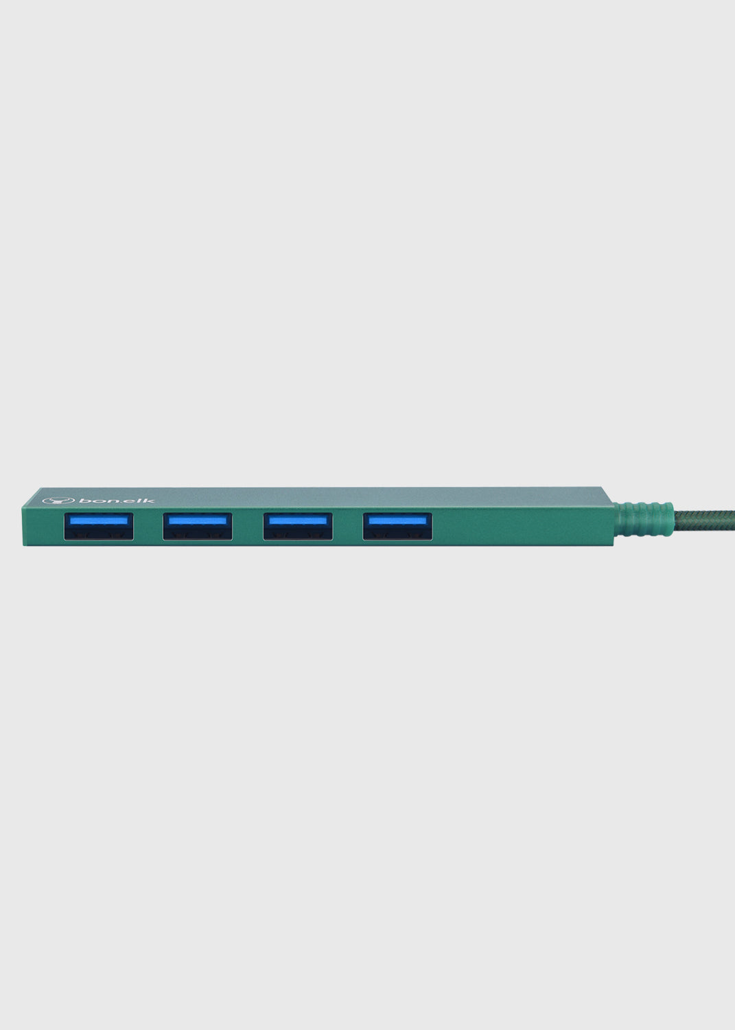 Long-Life USB-A to 4 Port USB 3.0 Slim Hub - Green