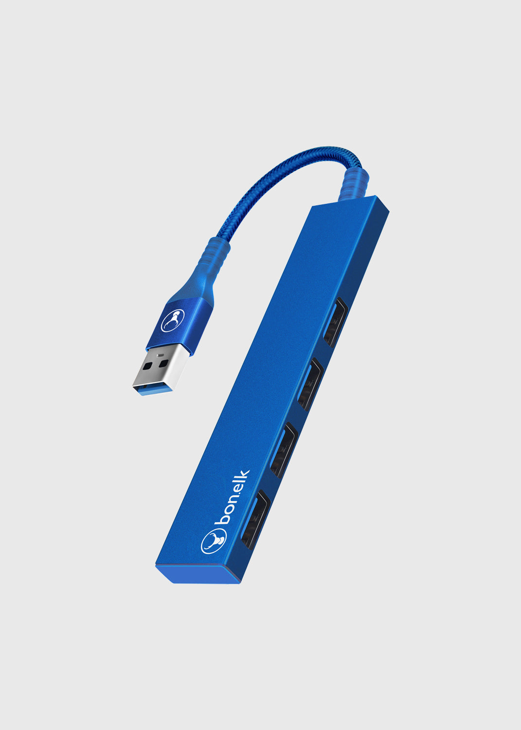 Long-Life USB-A to 4 Port USB 3.0 Slim Hub - Blue