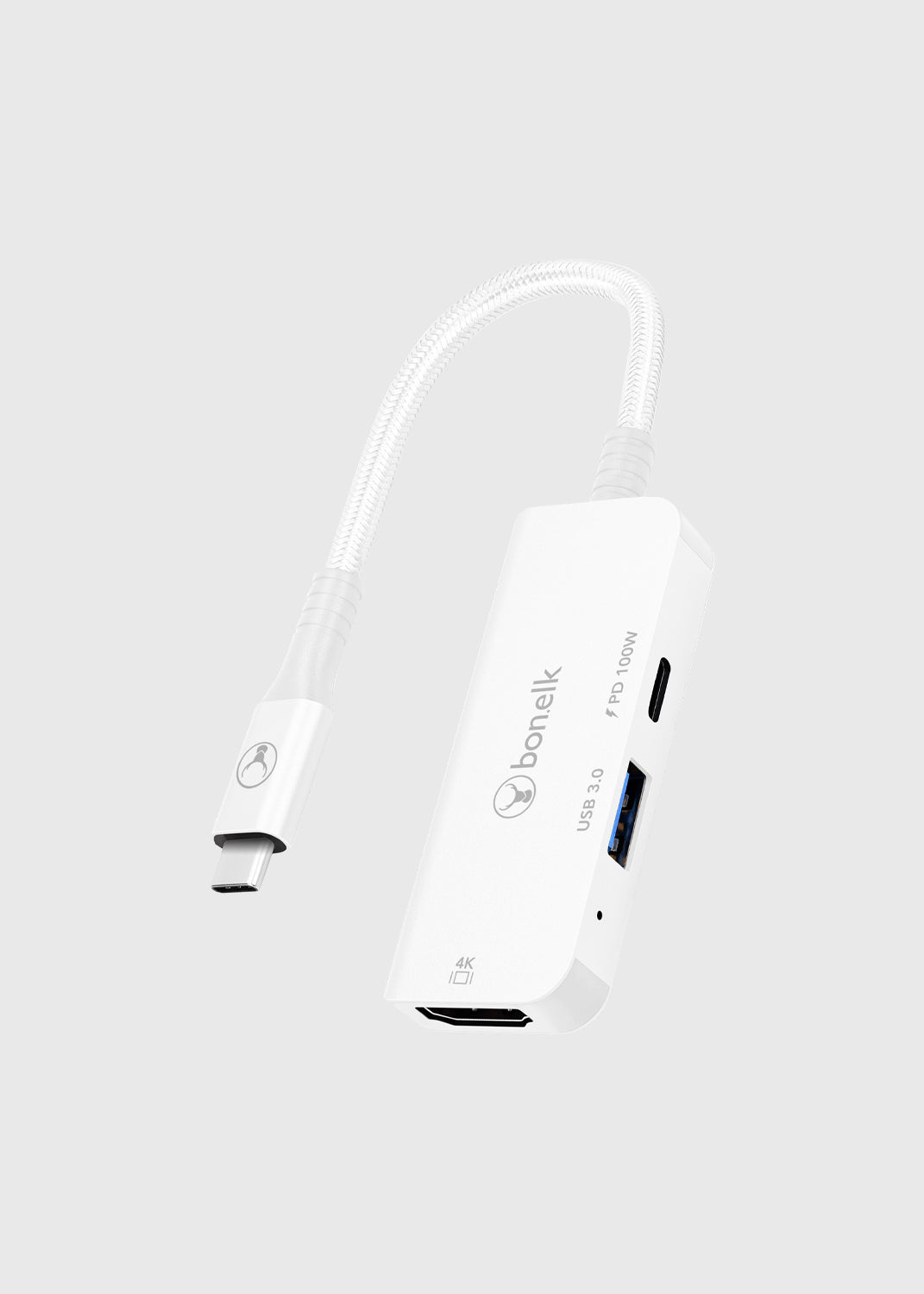 Long-Life 3in1 Multiport Hub - White