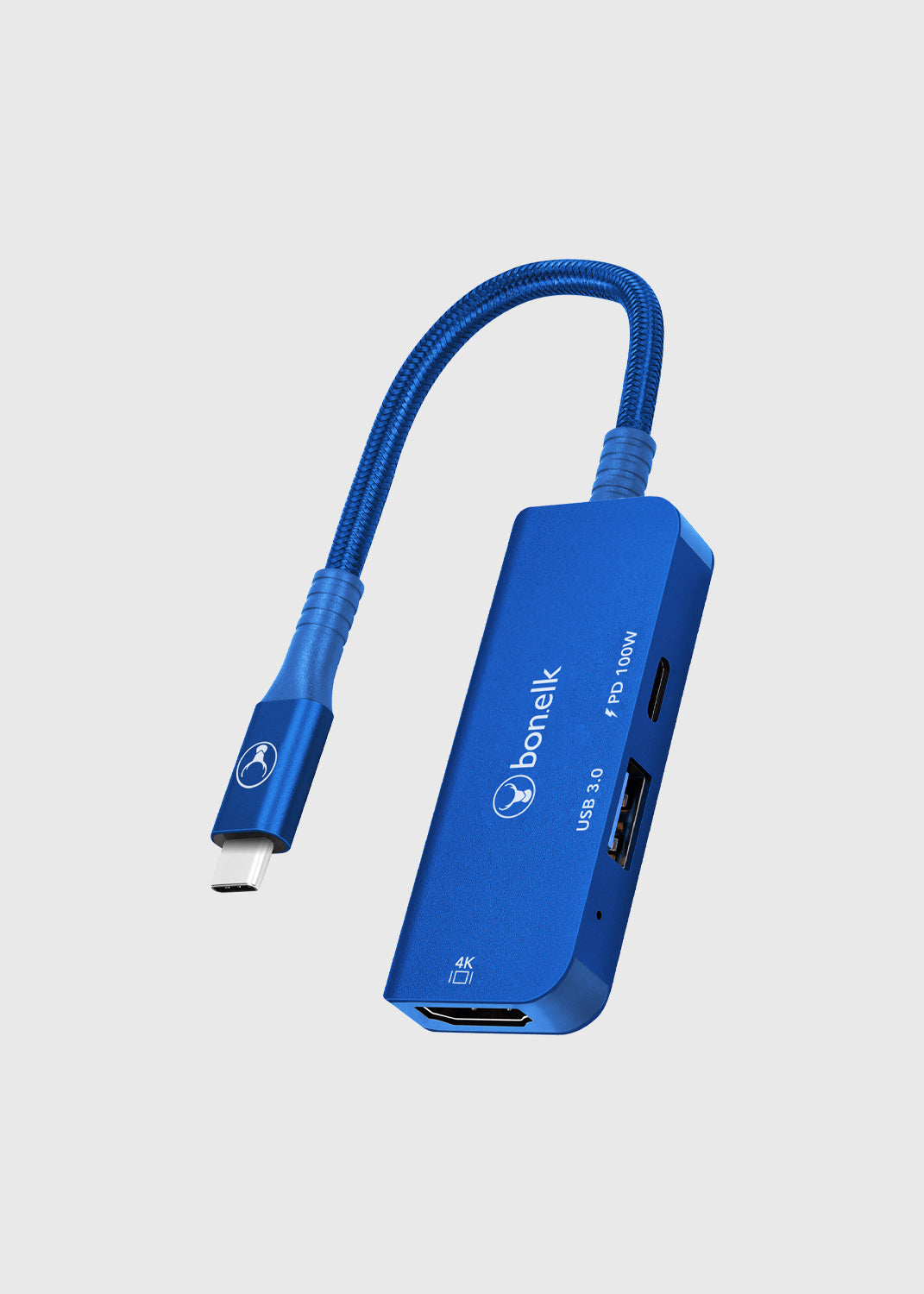 Long-Life 3in1 Multiport Hub - Blue