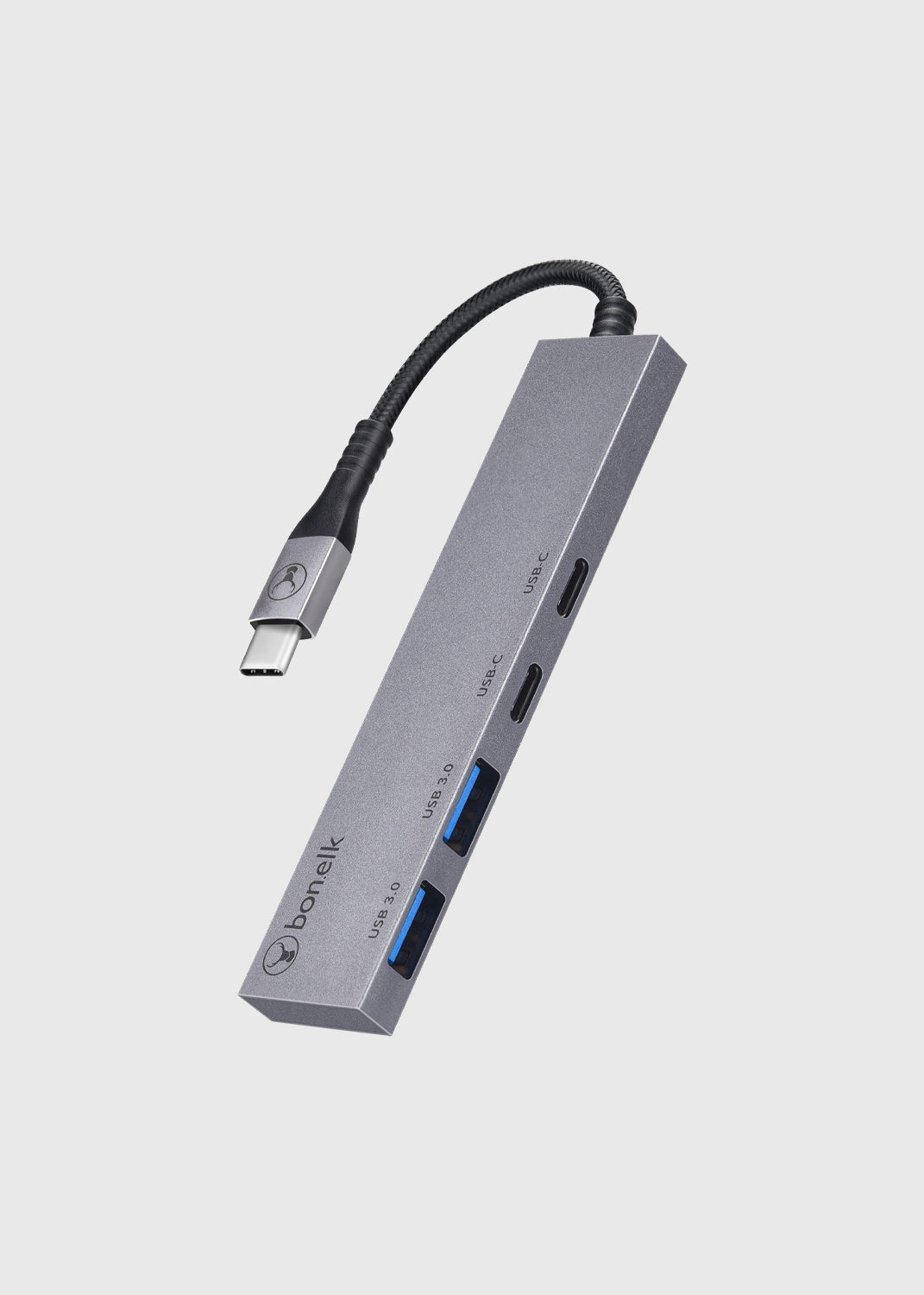 Long-Life USB-C 4 in 1 Multiport Slim Hub - Space Grey