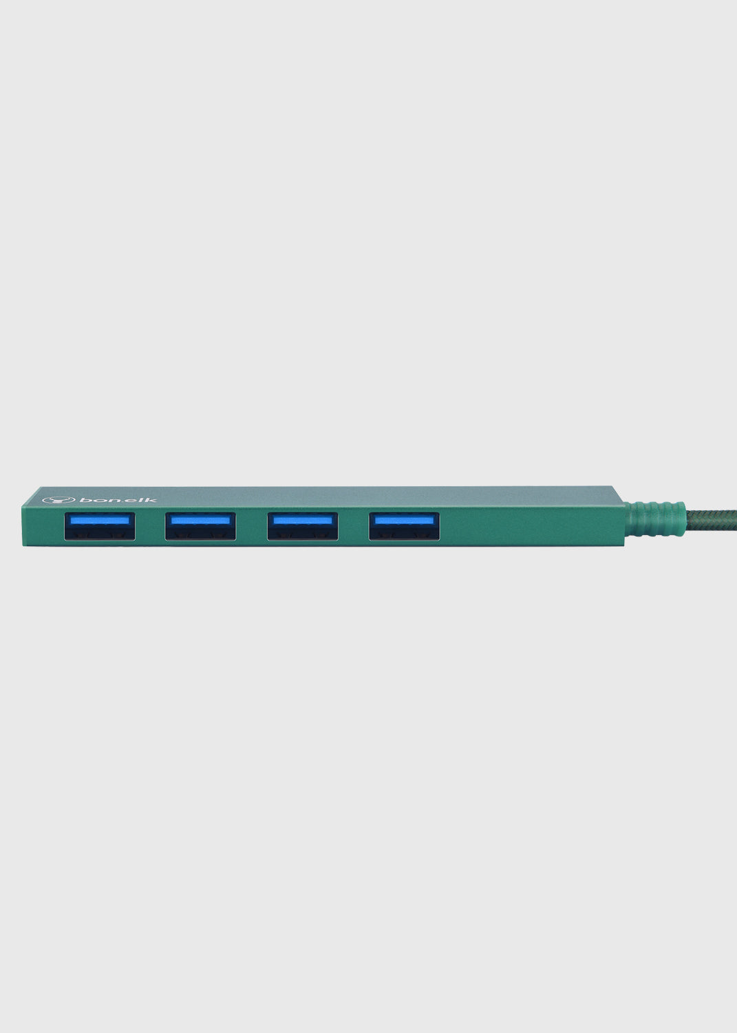 Long-Life USB-C to 4 Port USB 3.0 Slim Hub - Green