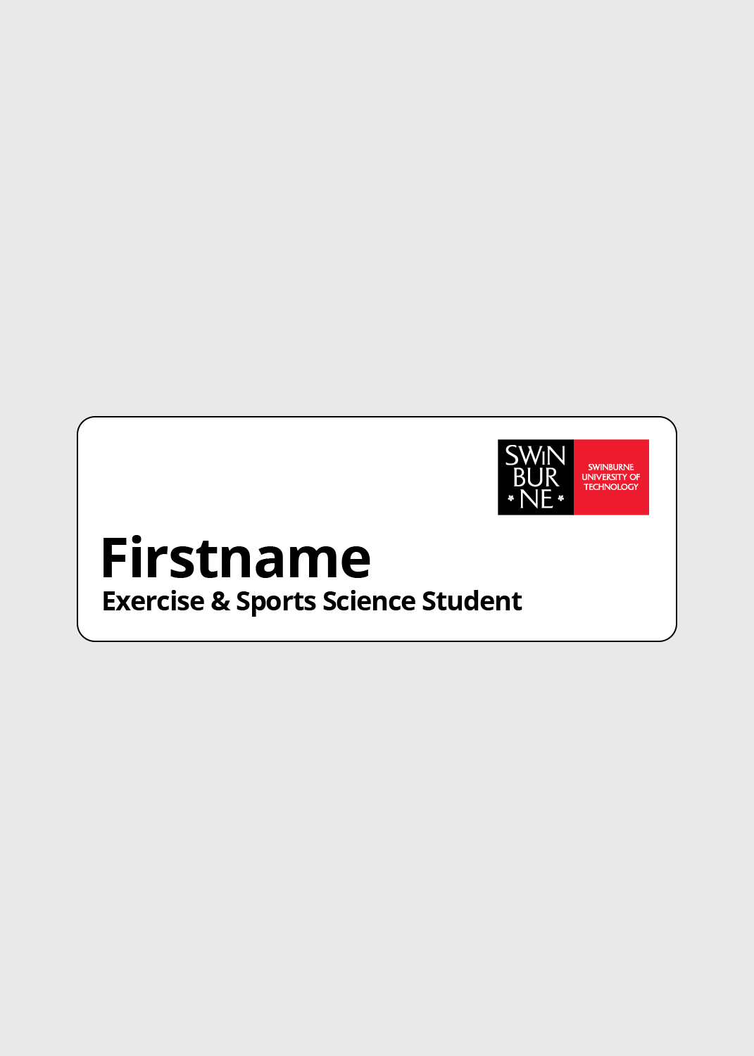 Exercise & Sport Science Student - SUOT Name Badge