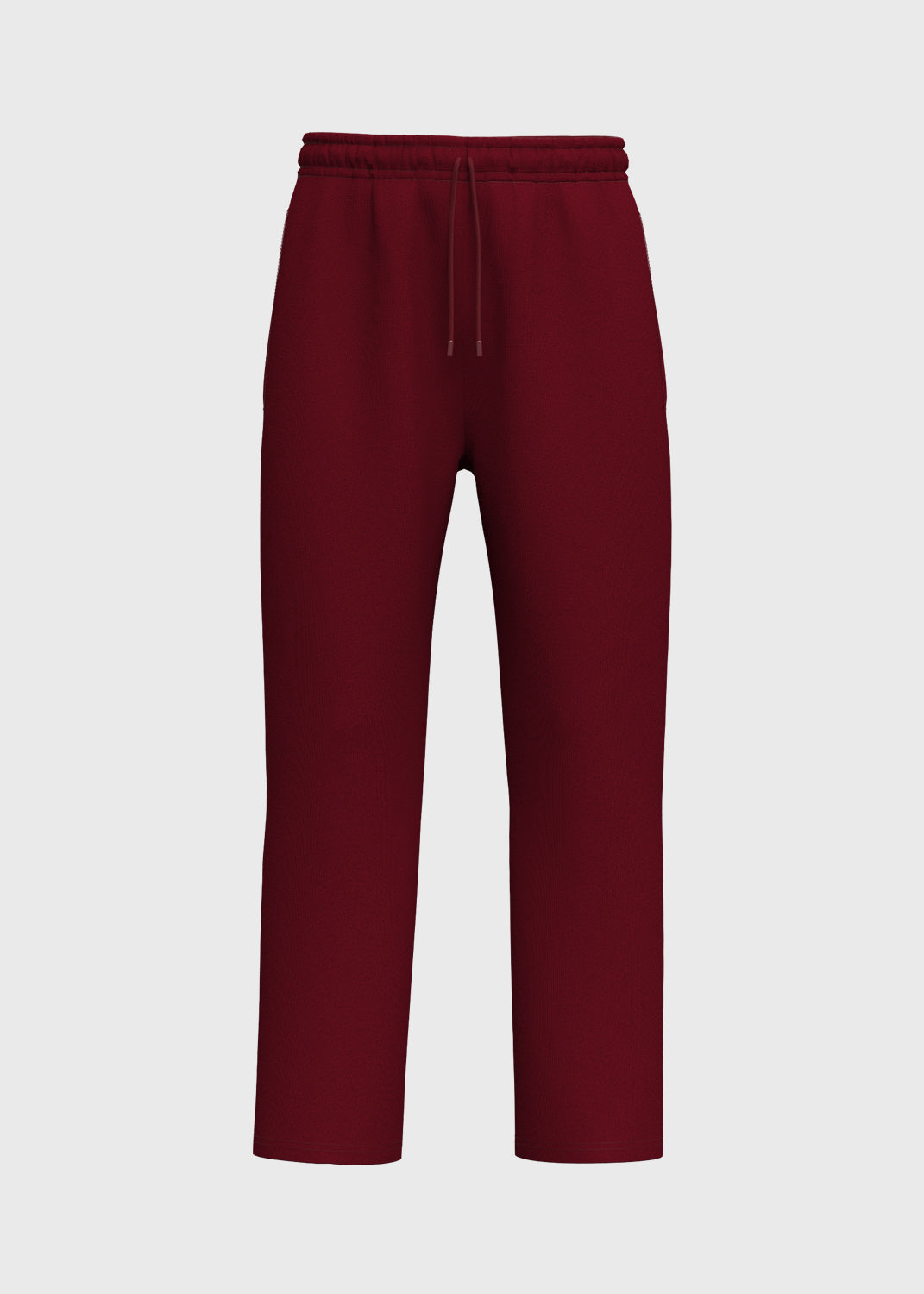 Fleece Pant Straight Hem - Merlot