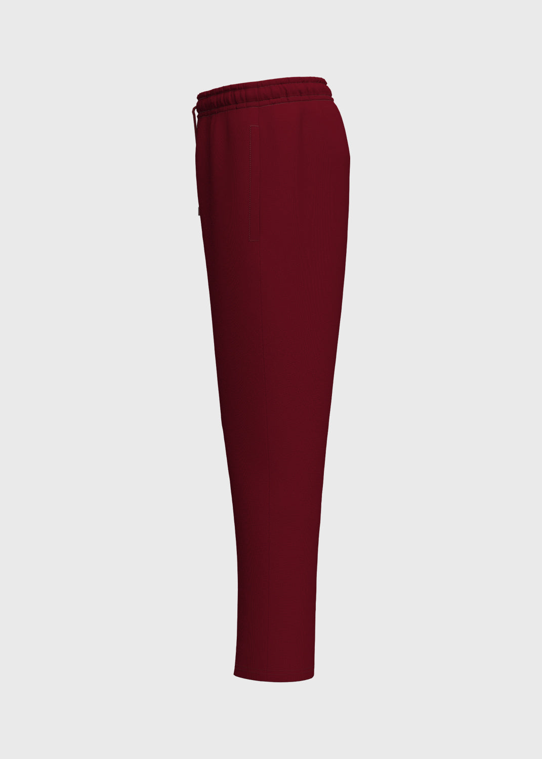 Fleece Pant Straight Hem - Merlot