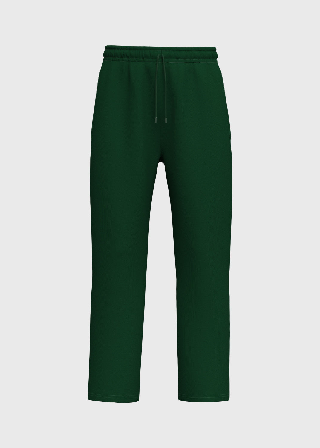 Fleece Pant Straight Hem - Pine Green