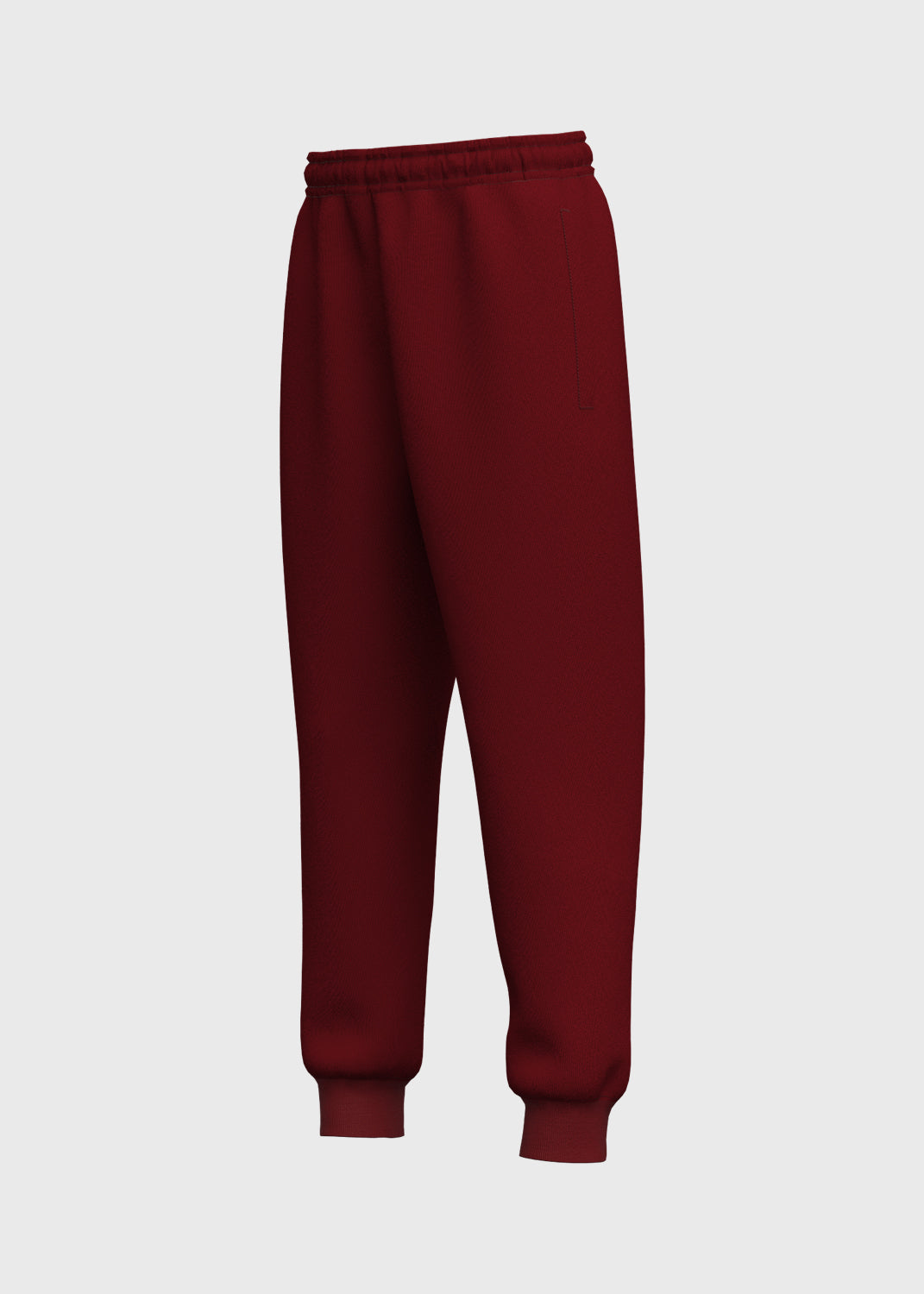 Fleece Pants Cuff Hem - Merlot