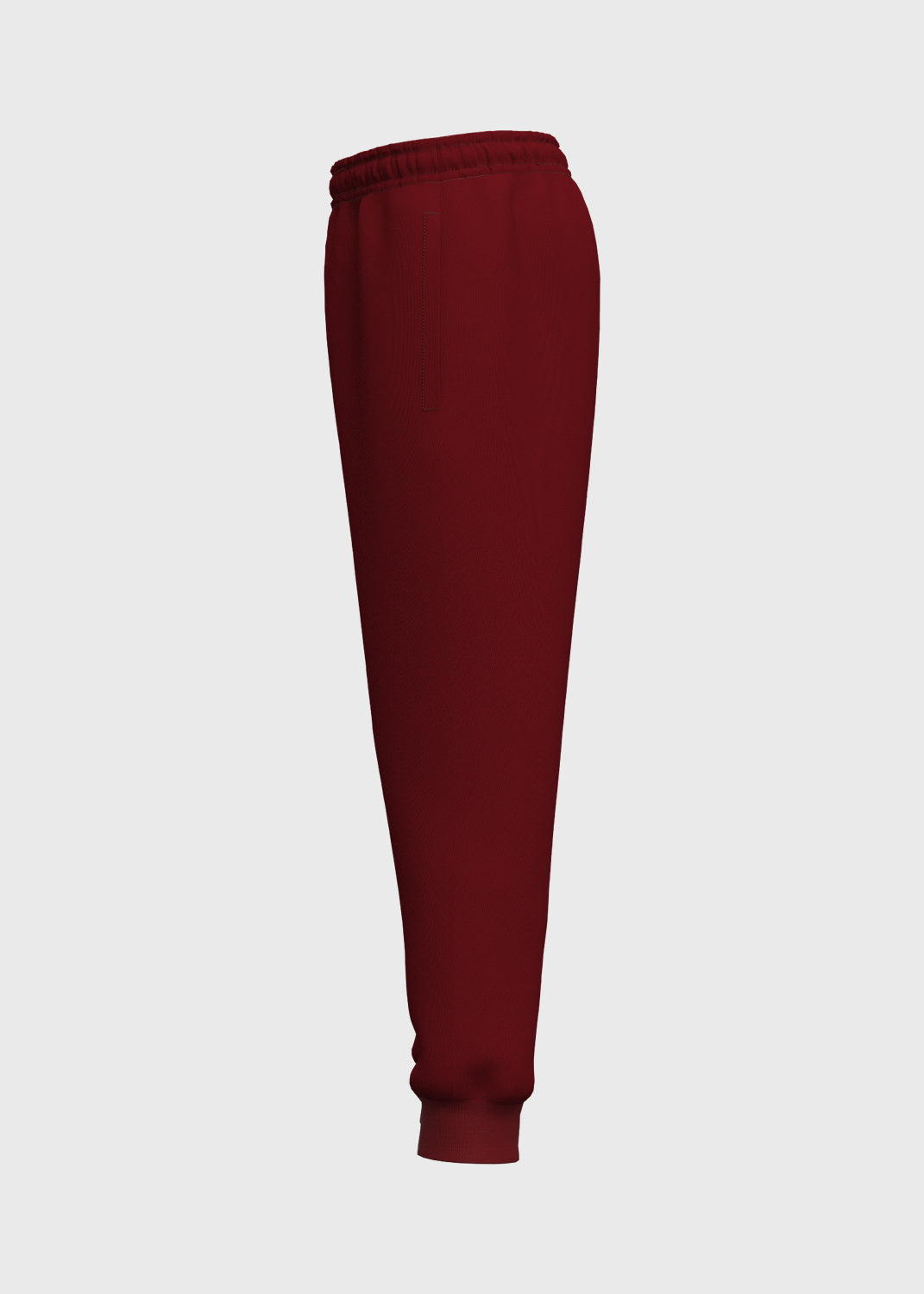 Fleece Pants Cuff Hem - Merlot