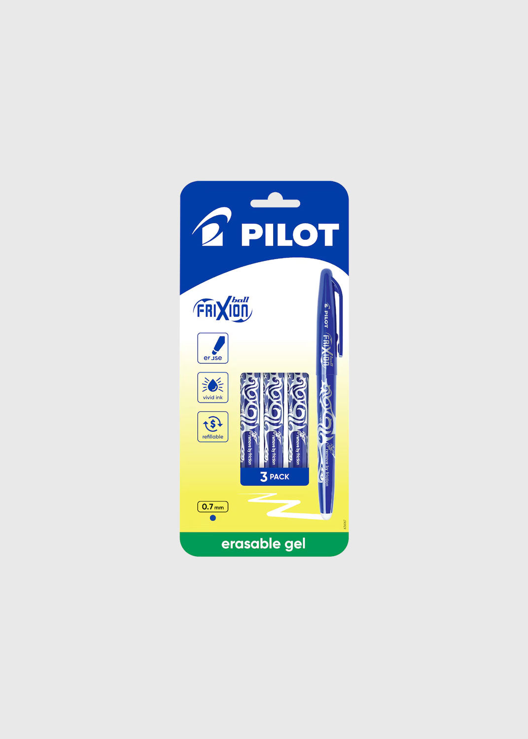 FriXion Ball Erasable Gel 0.7 - Blue 3 Pack