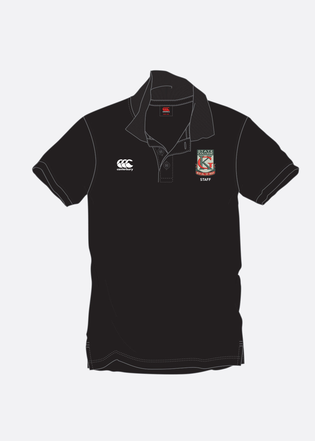 Ladies - Staff - Waimak Polo - Black