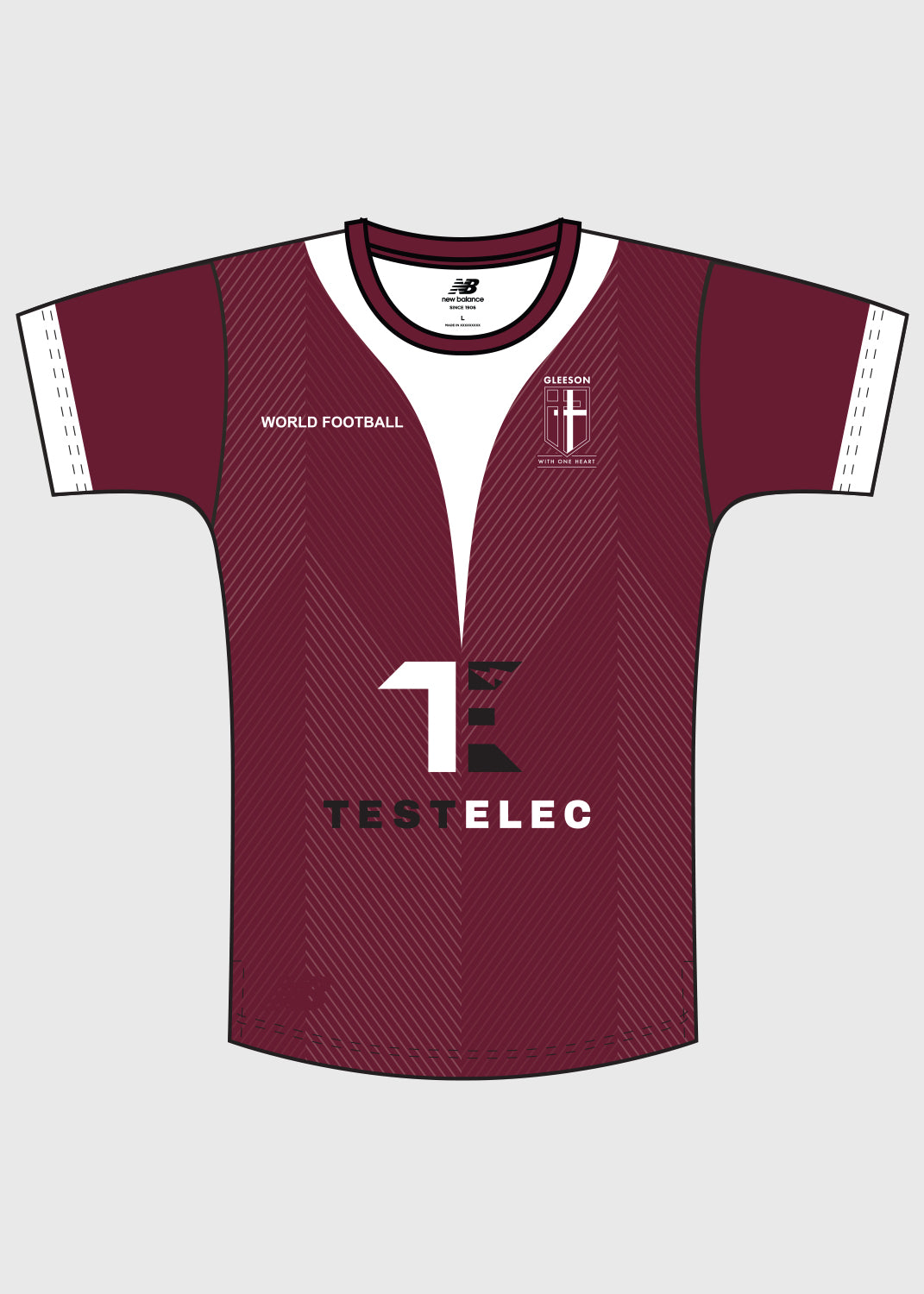 Youth - World Football Soccer Jersey - Maroon