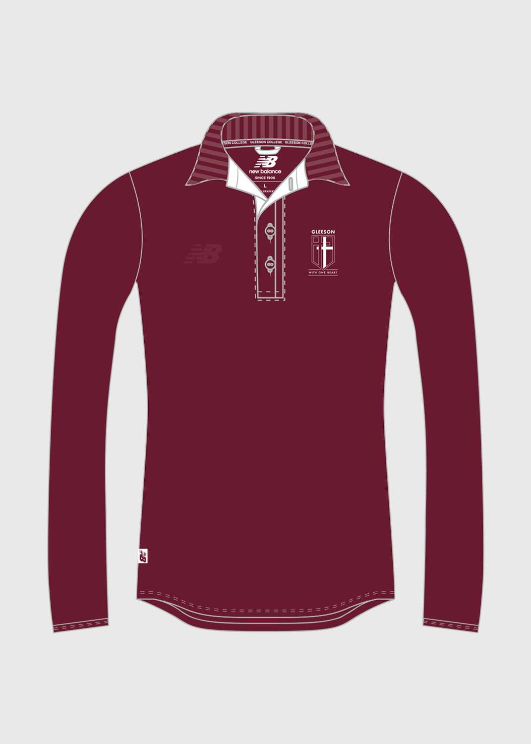 Male - Staff L/S Polo Shirt - Maroon