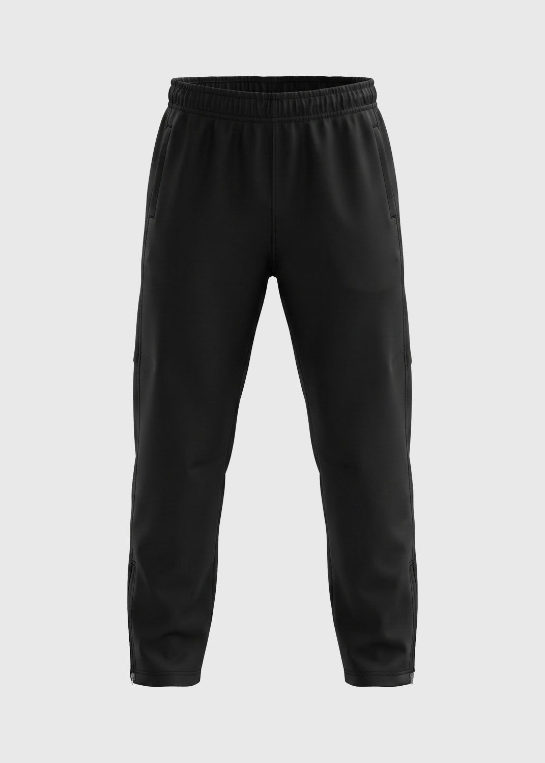 Microfibre Straight Leg Track Pants - Black