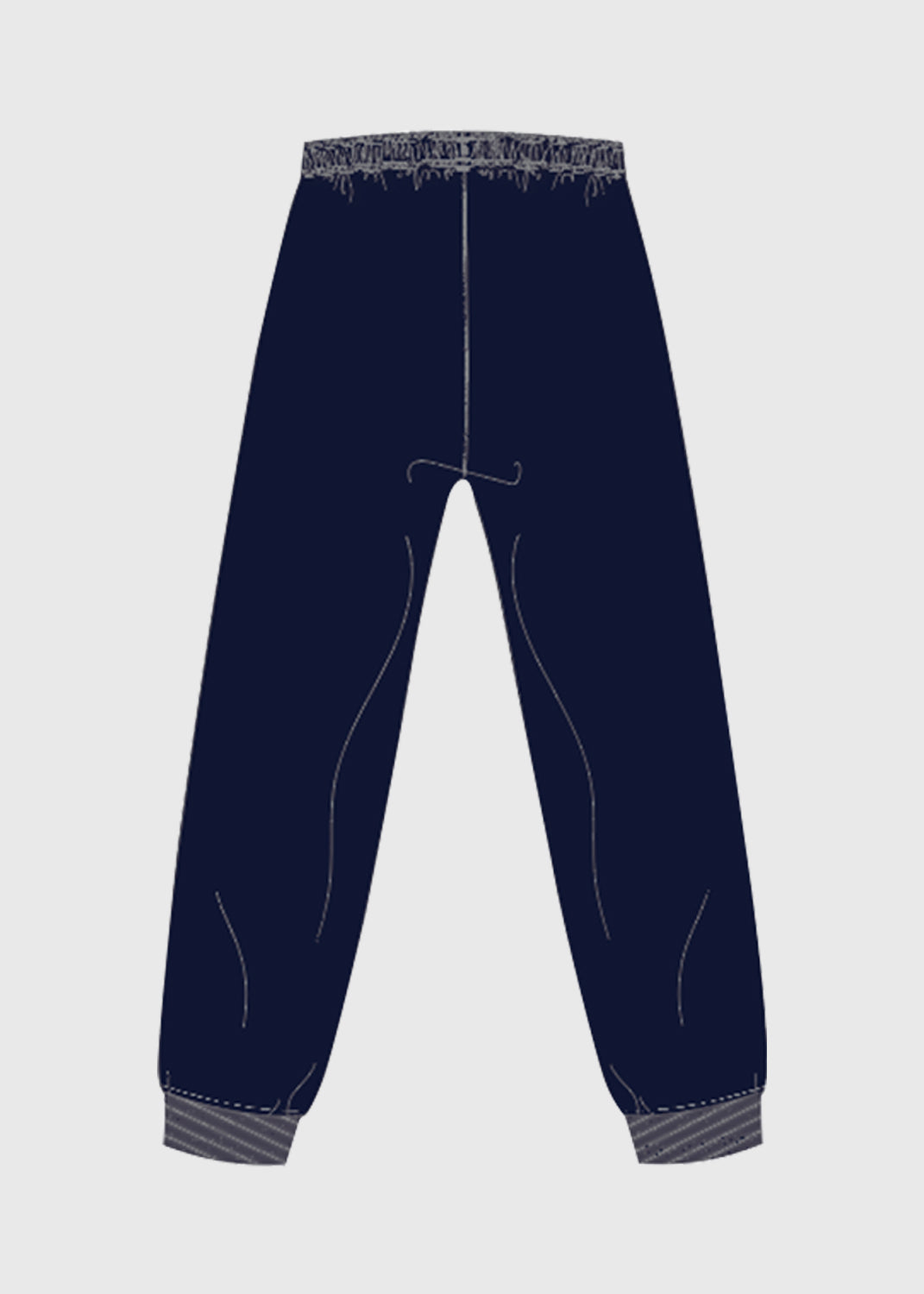 .edu Essentials Fleece Pants Cuff Hem Knee Patch Sapphire