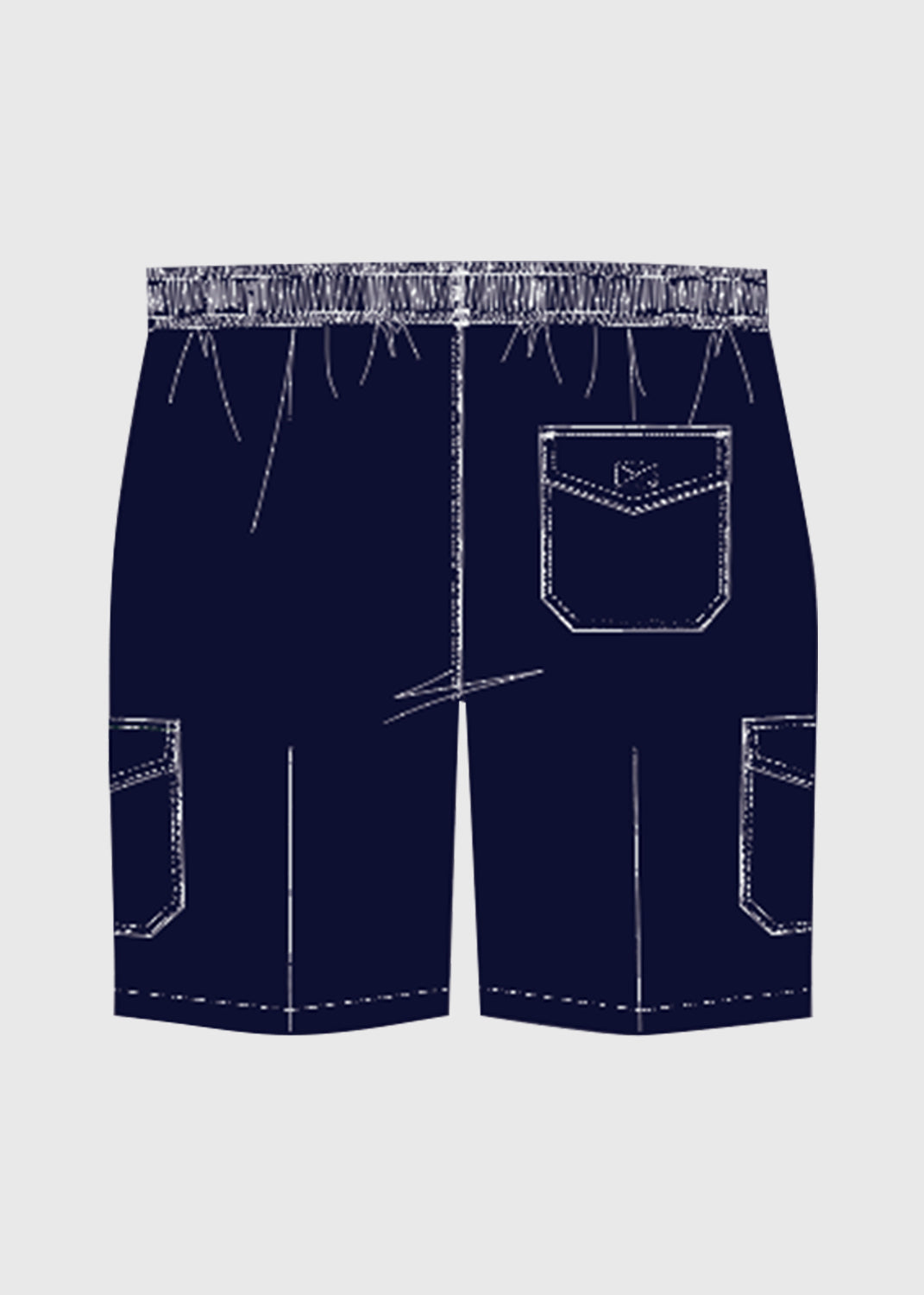 .edu Essentials Short Formal Boys Full Elastic Cargo Midnight