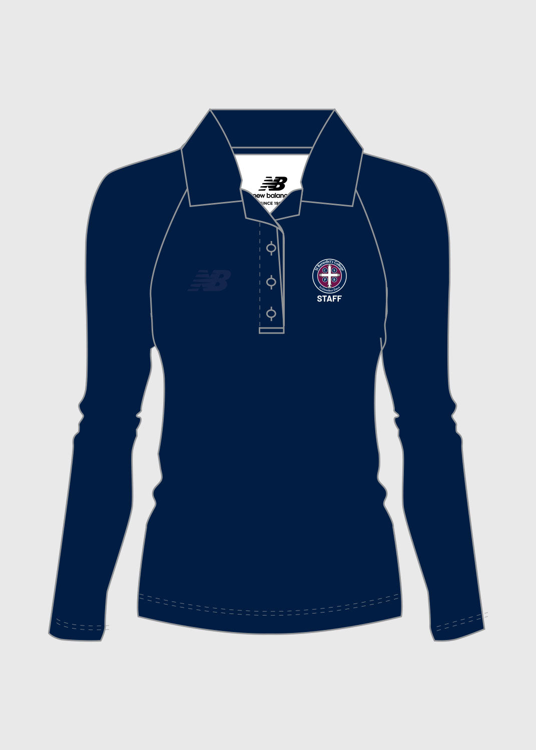 Female - Match L/S Polo - Navy