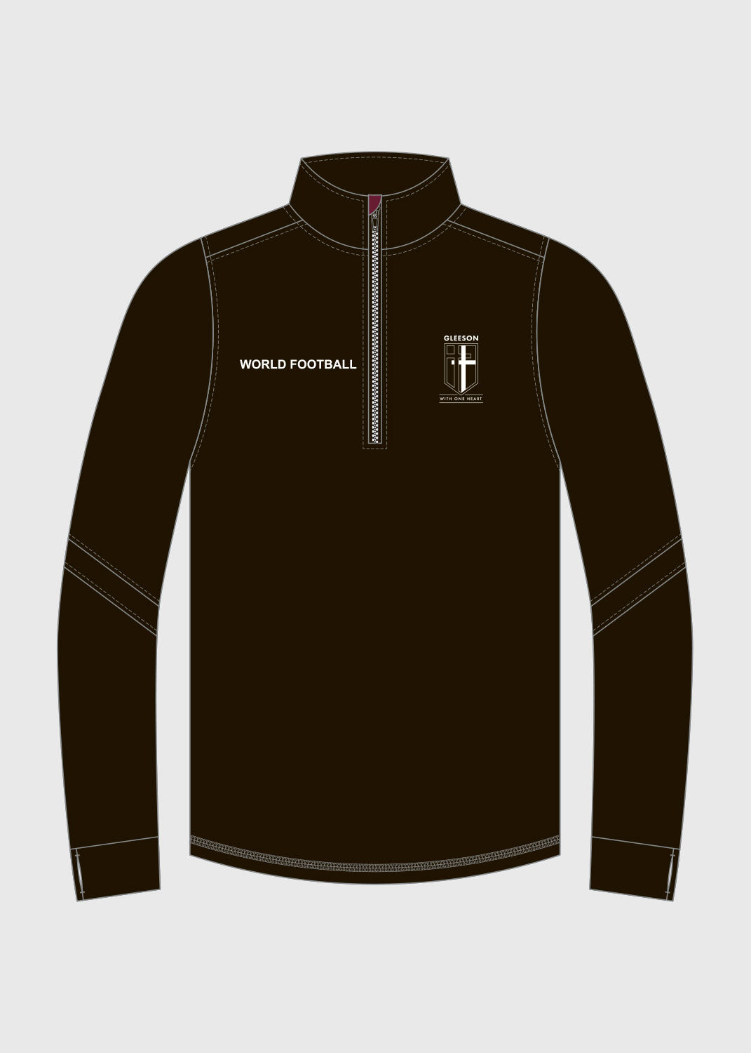 Female - Student World Football 1/4 Zip Top