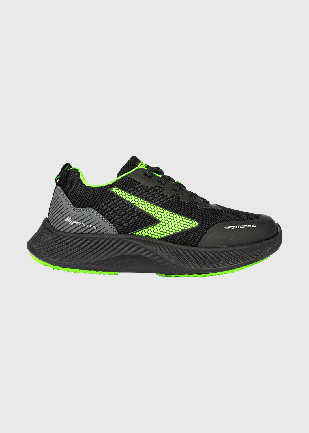 Kaleido Youth Running Shoes – Black/Lime