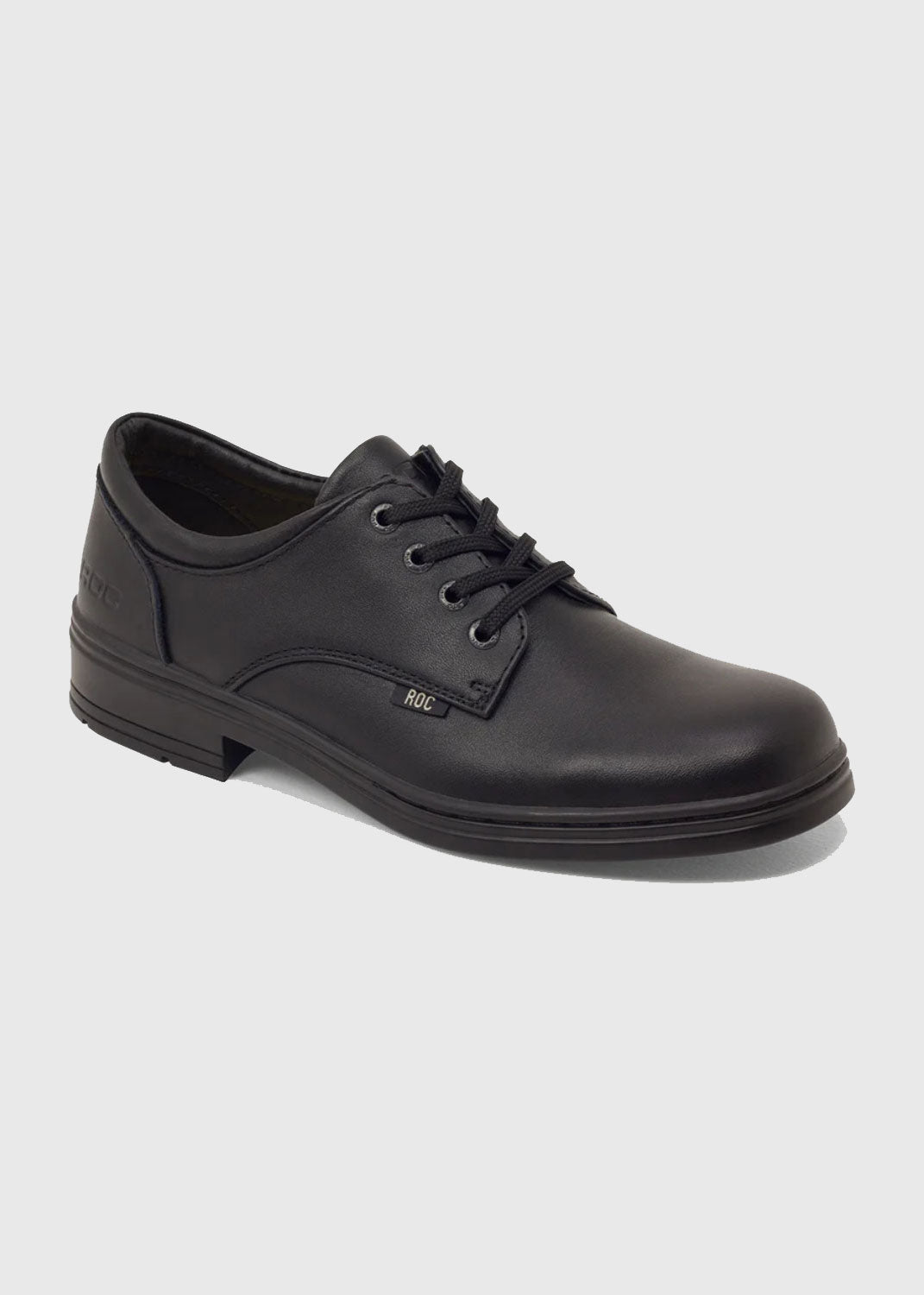 Larrikin Youth Leather School Shoe - Black