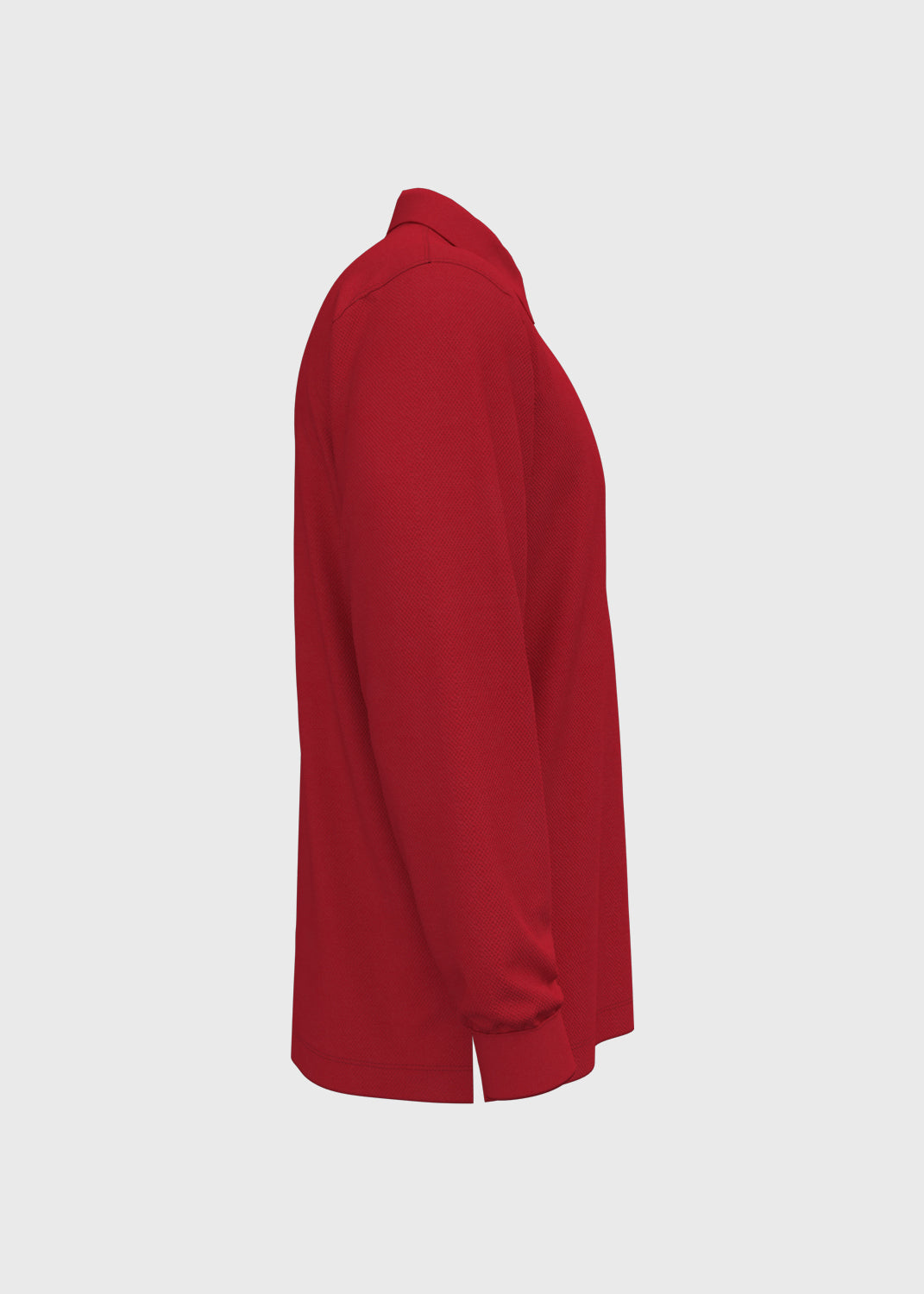 Long Sleeve Polo - Tomato Red