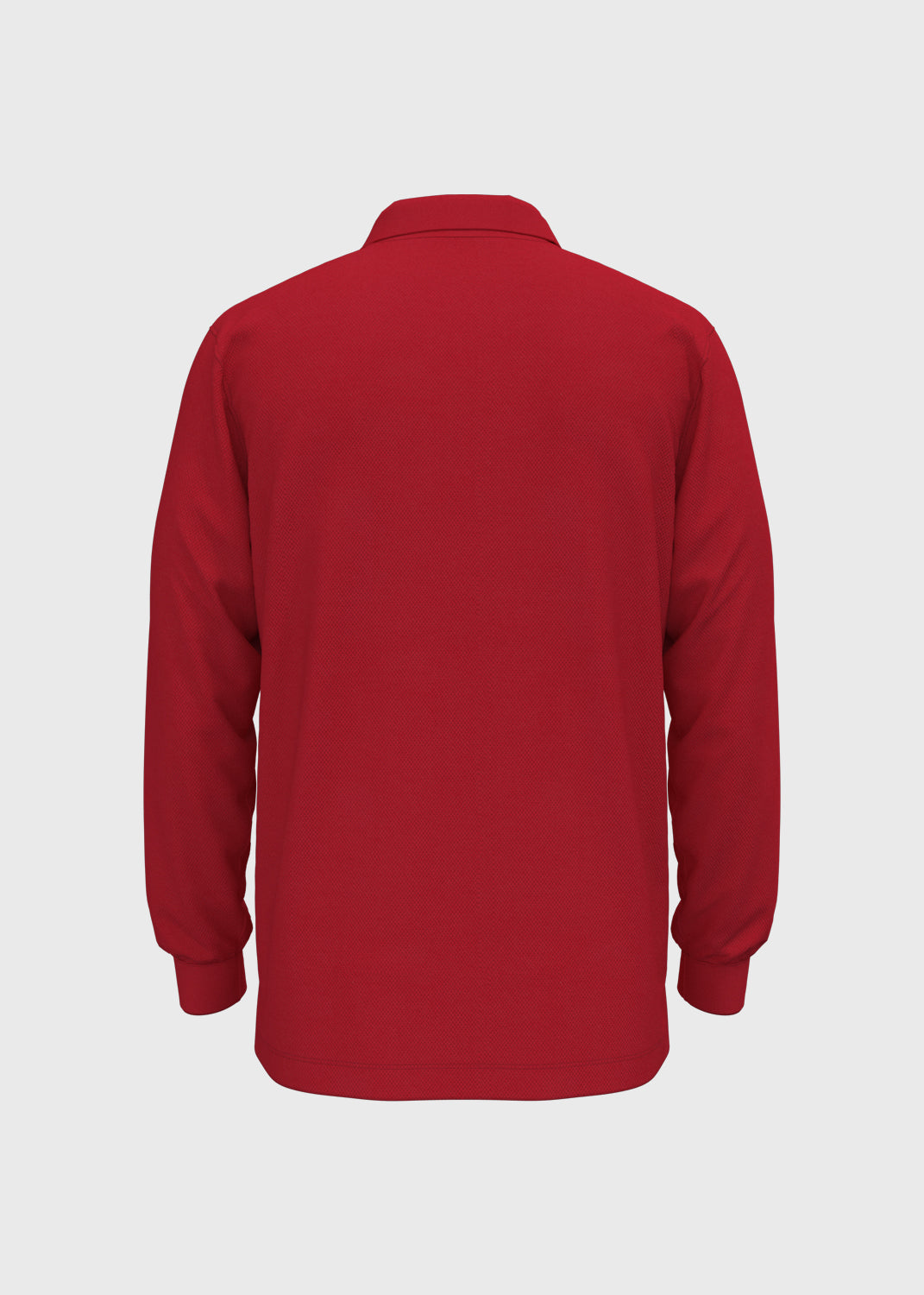 Long Sleeve Polo - Tomato Red