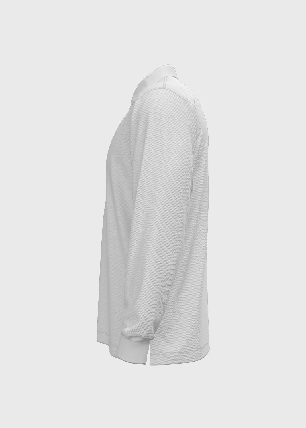 Long Sleeve Polo - White