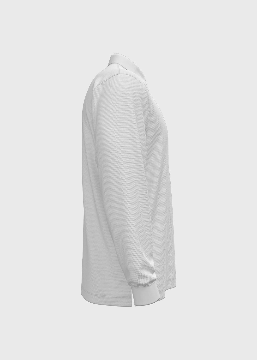 Long Sleeve Polo - White