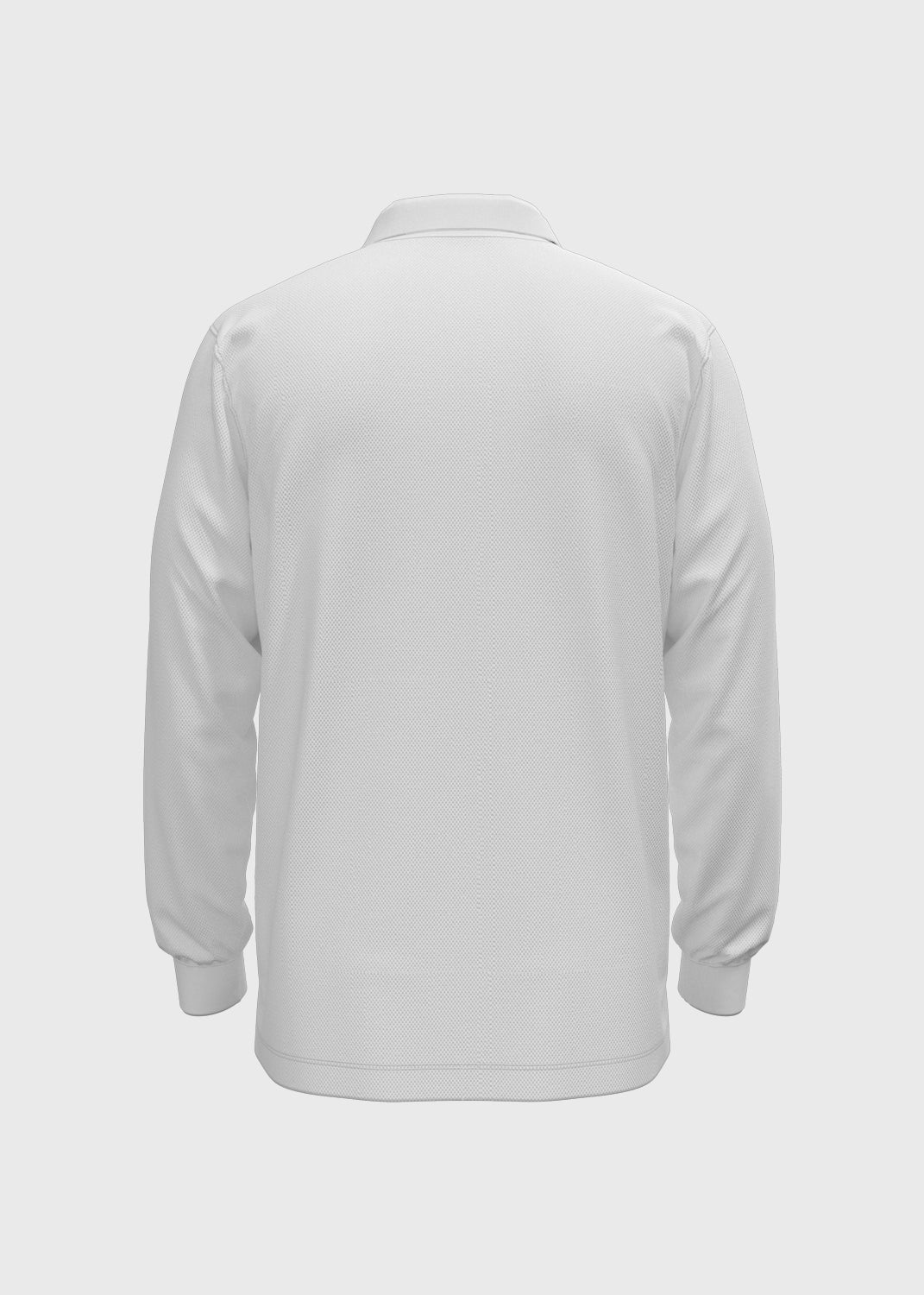 Long Sleeve Polo - White