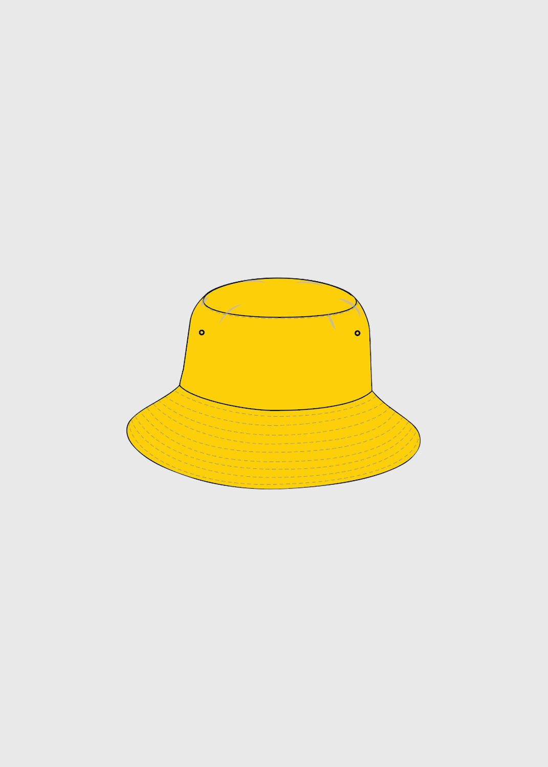 Hat Bucket Navy/Yellow Banjora