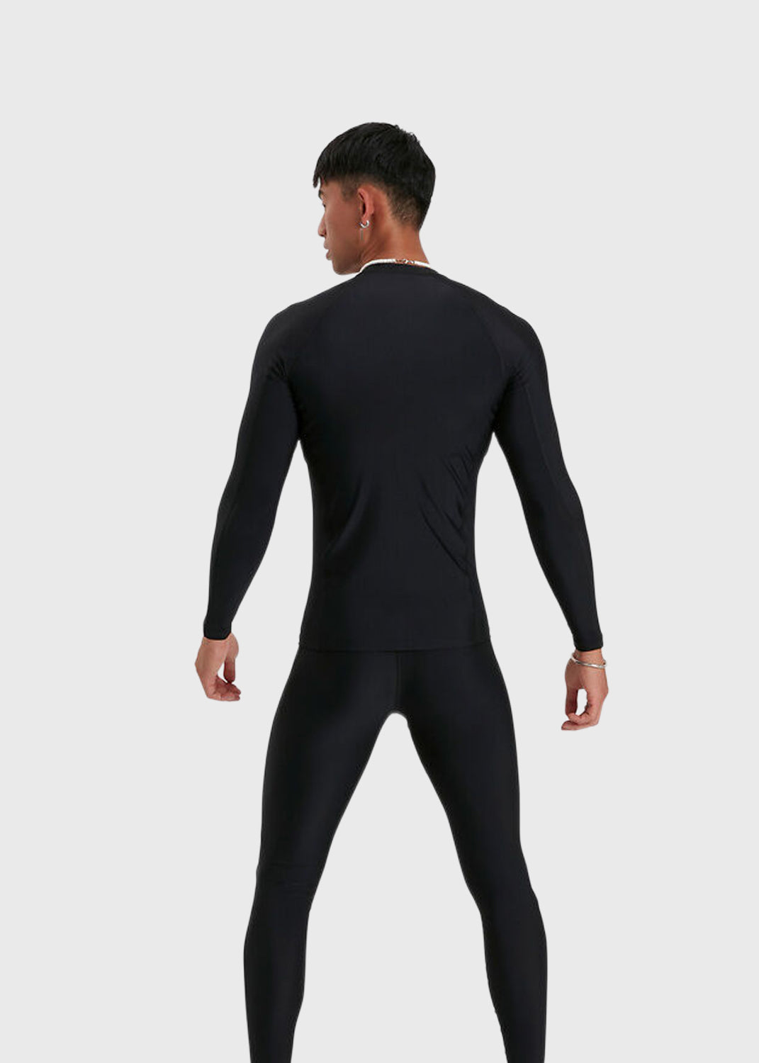 Men's Essential LS Rash Top - Black