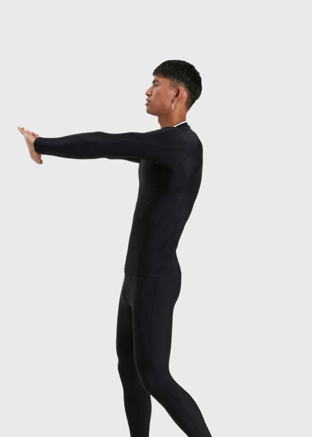 Men's Essential LS Rash Top - Black