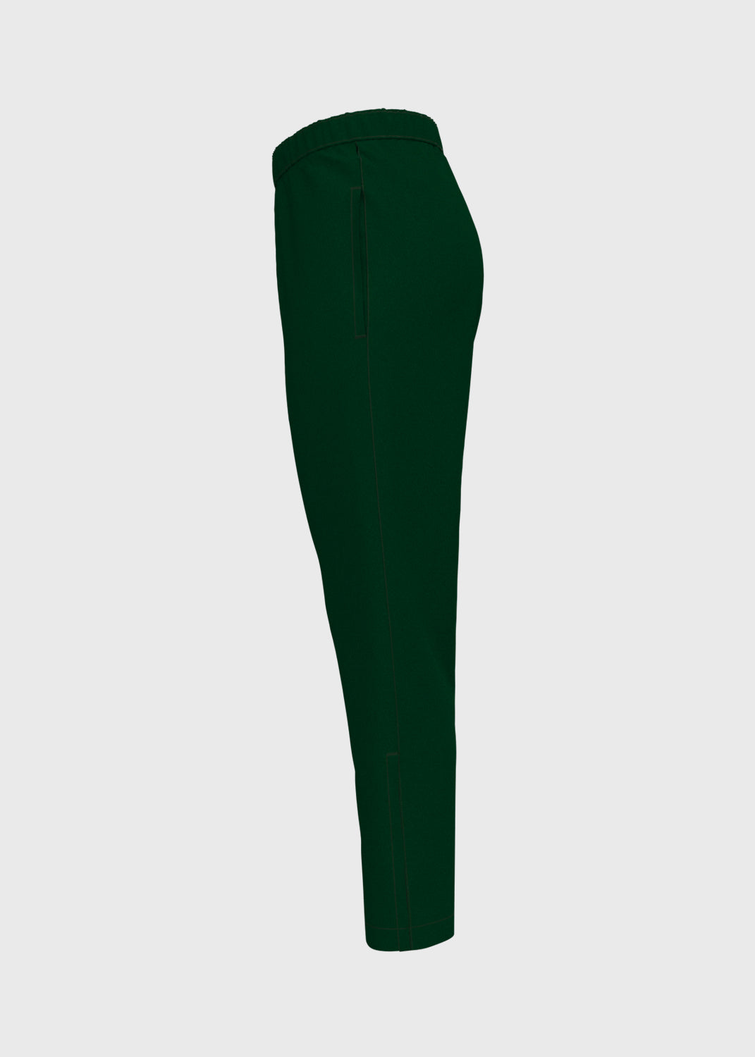 Microfibre Straight Leg Track Pants - Kale Green