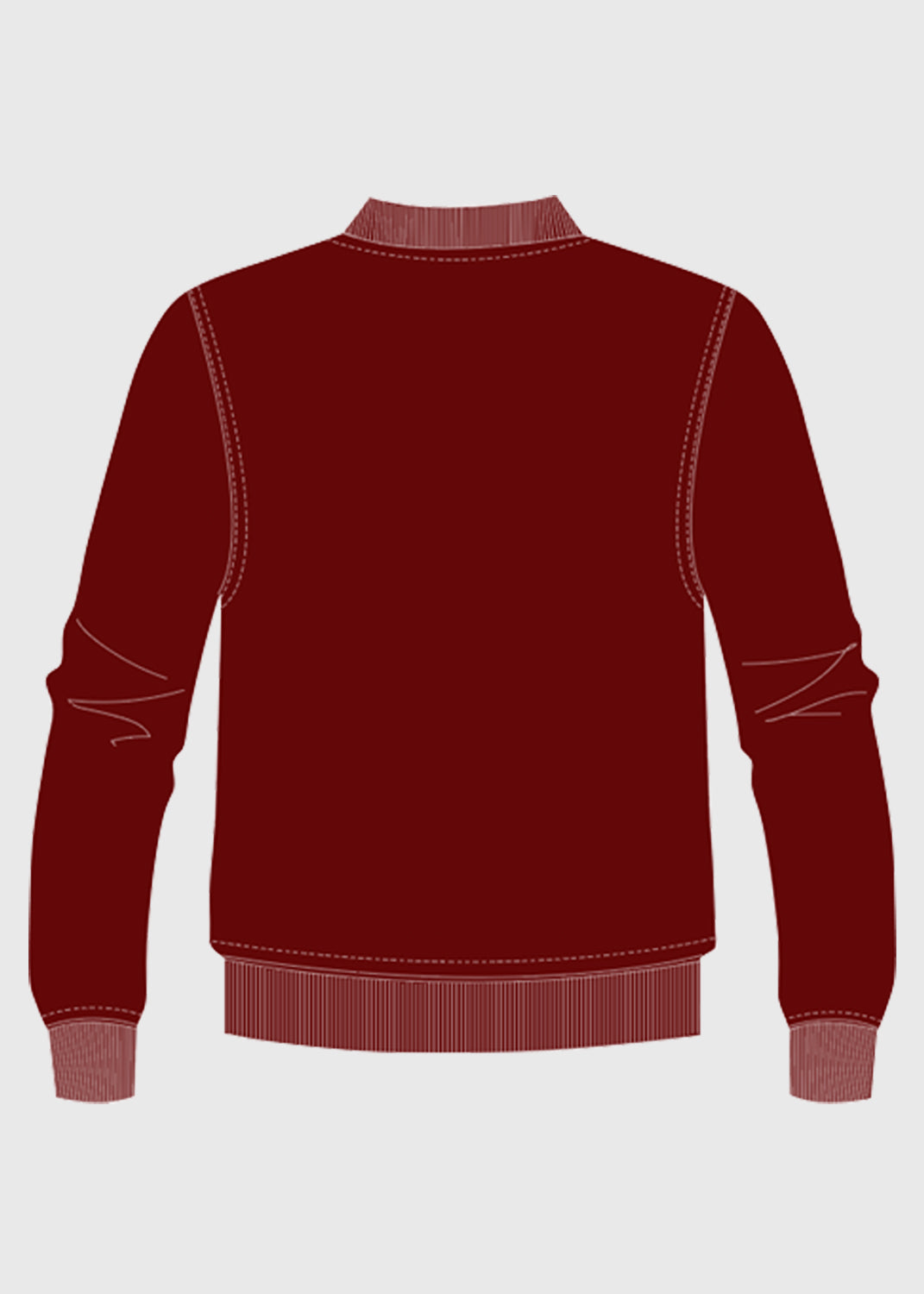 Jacket Fleece w Zip Dark Maroon