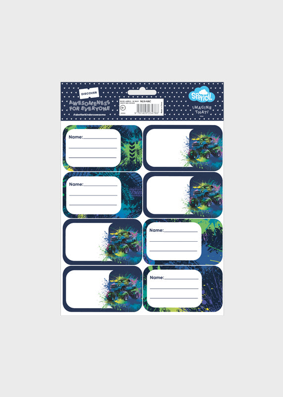 Book Labels - Mega Wheels