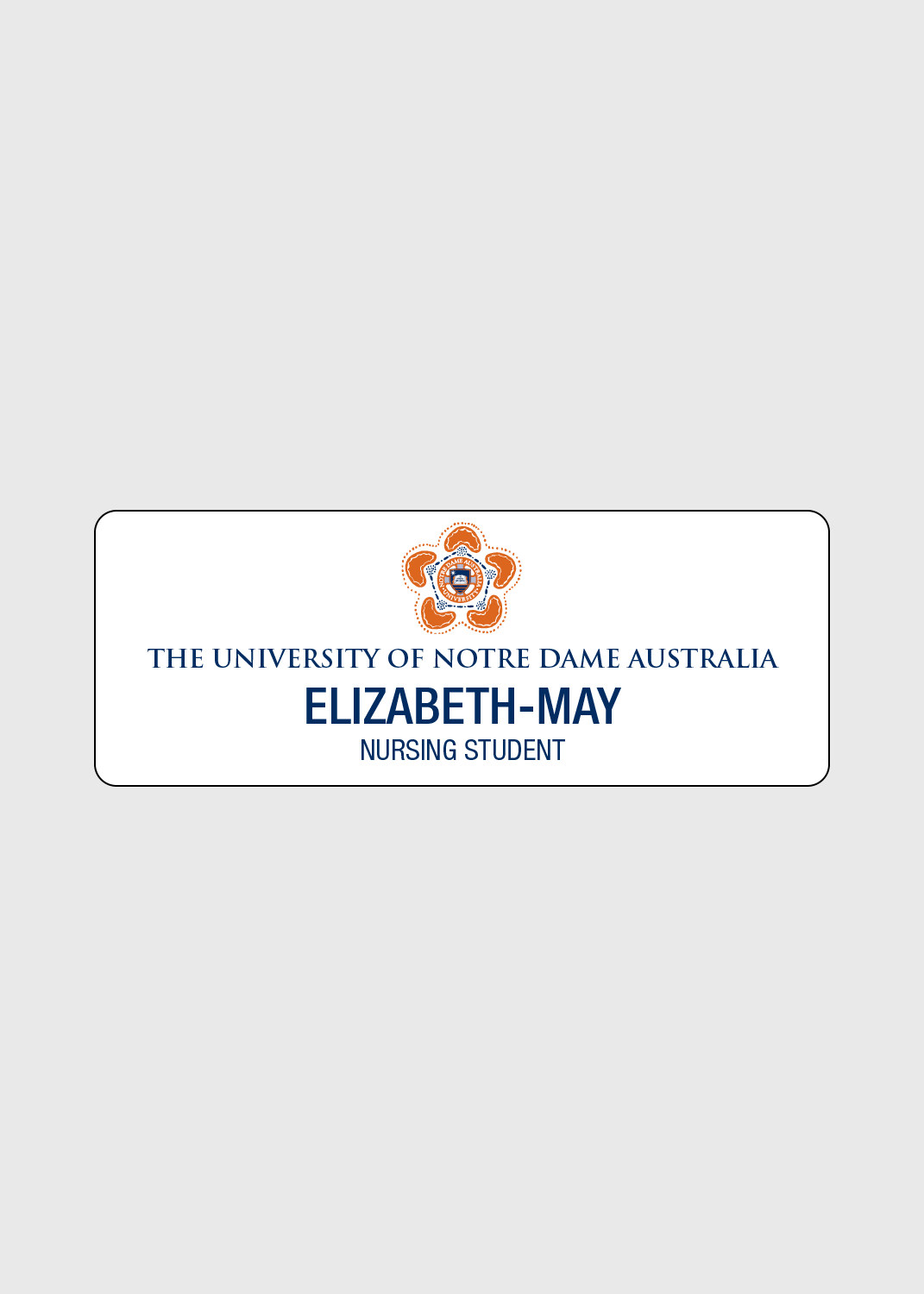Nursing Student (Broome Campus) - UOND Name Badge