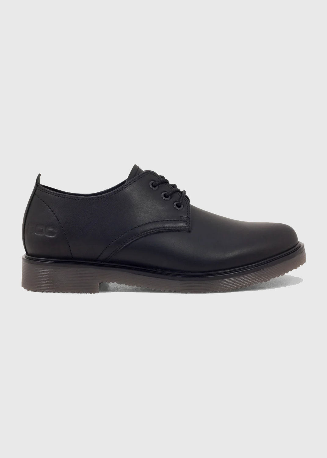 ROC Luxe Hi-Shine Leather School Shoe - Black