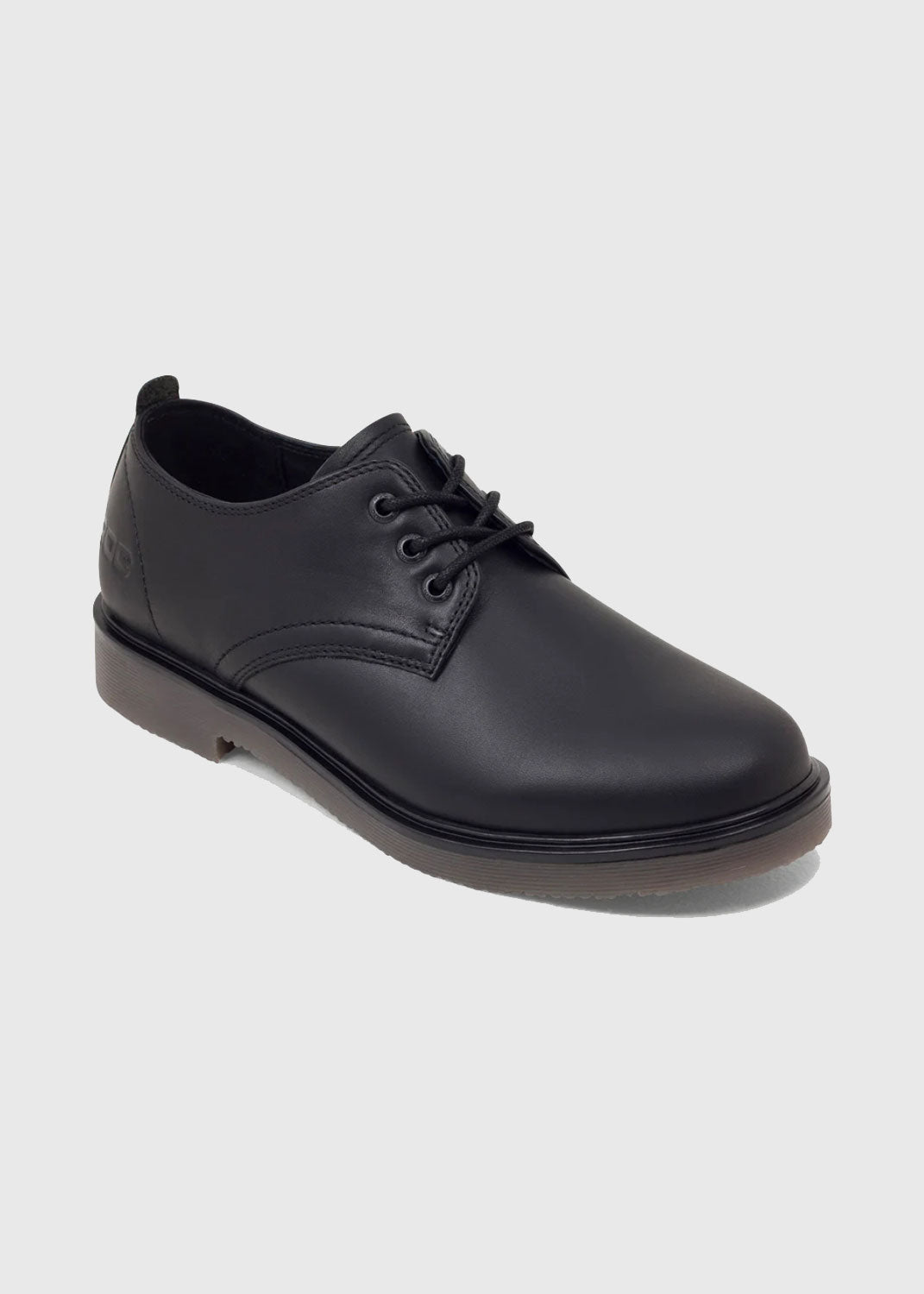 ROC Luxe Hi-Shine Leather School Shoe - Black