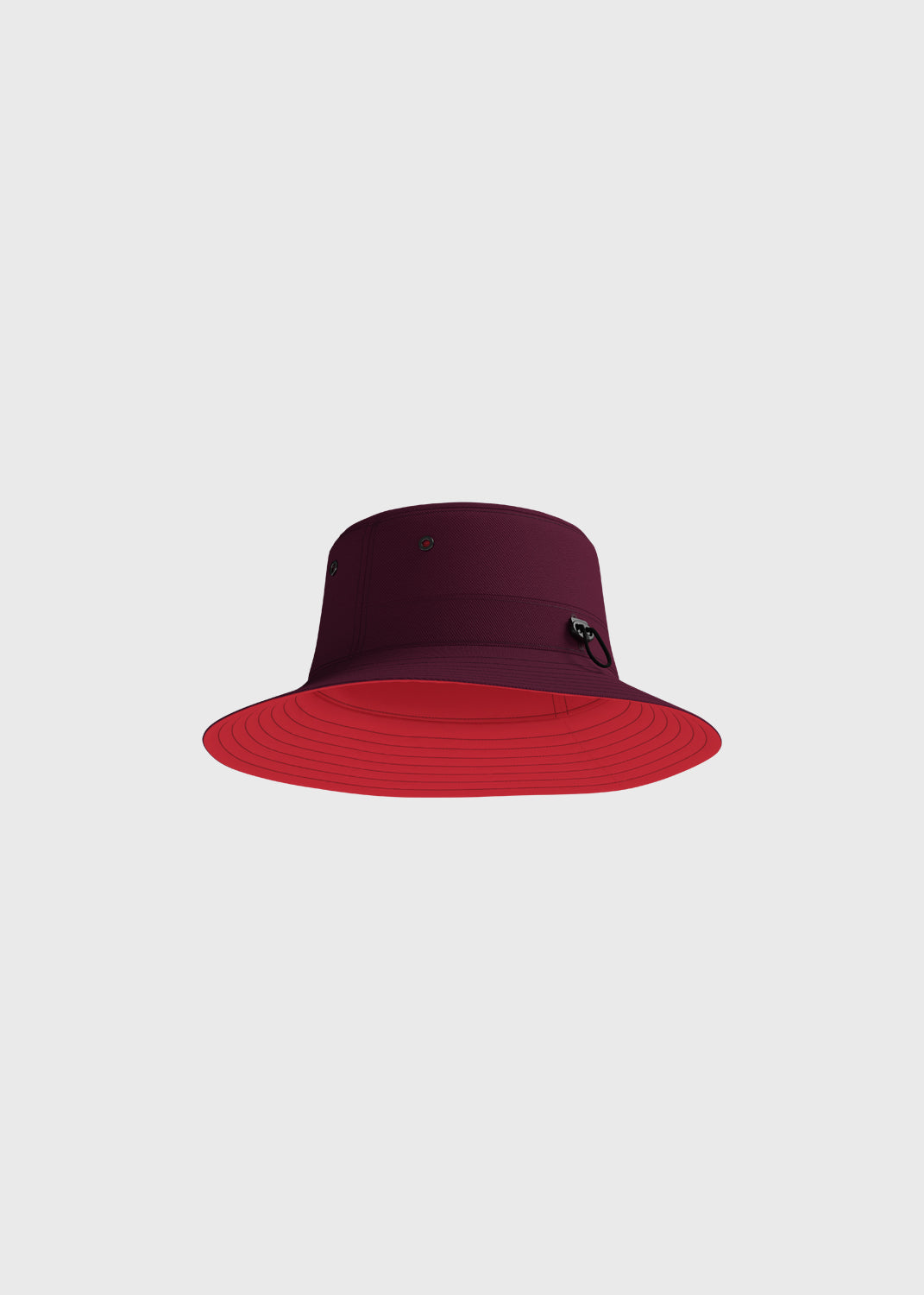 Reversible Bucket Hat - Maroon/Cherry Red