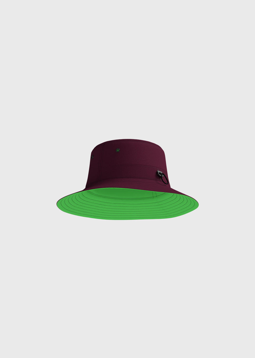 Reversible Bucket Hat - Maroon/Jelly Bean Green