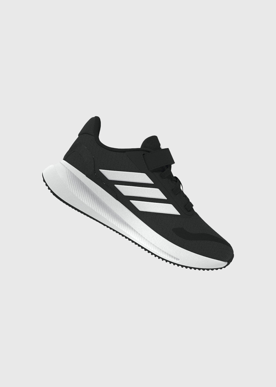 Runfalcon 5 Kids Velcro Running Shoes – Black/White