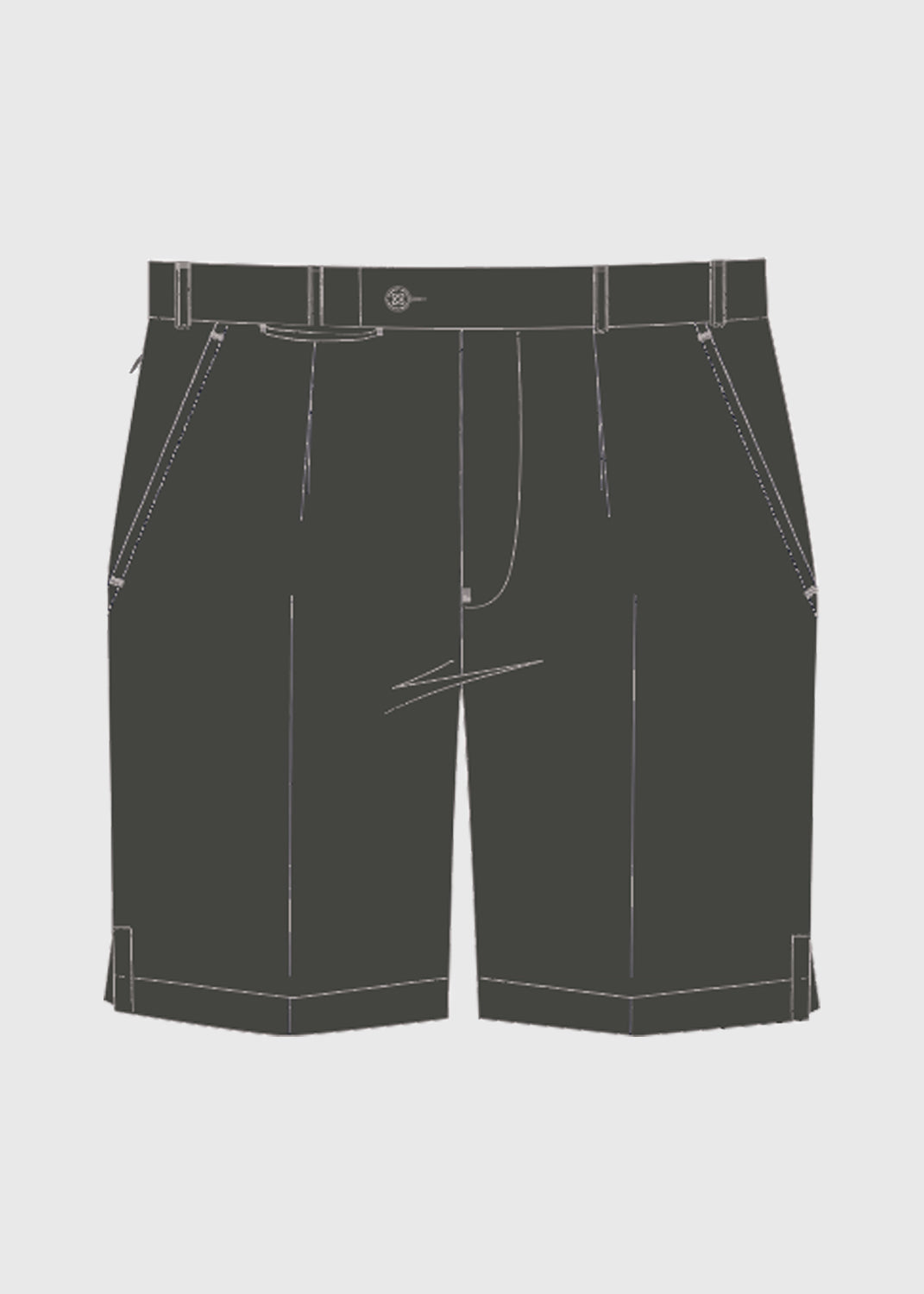 Short Formal Senior Grey