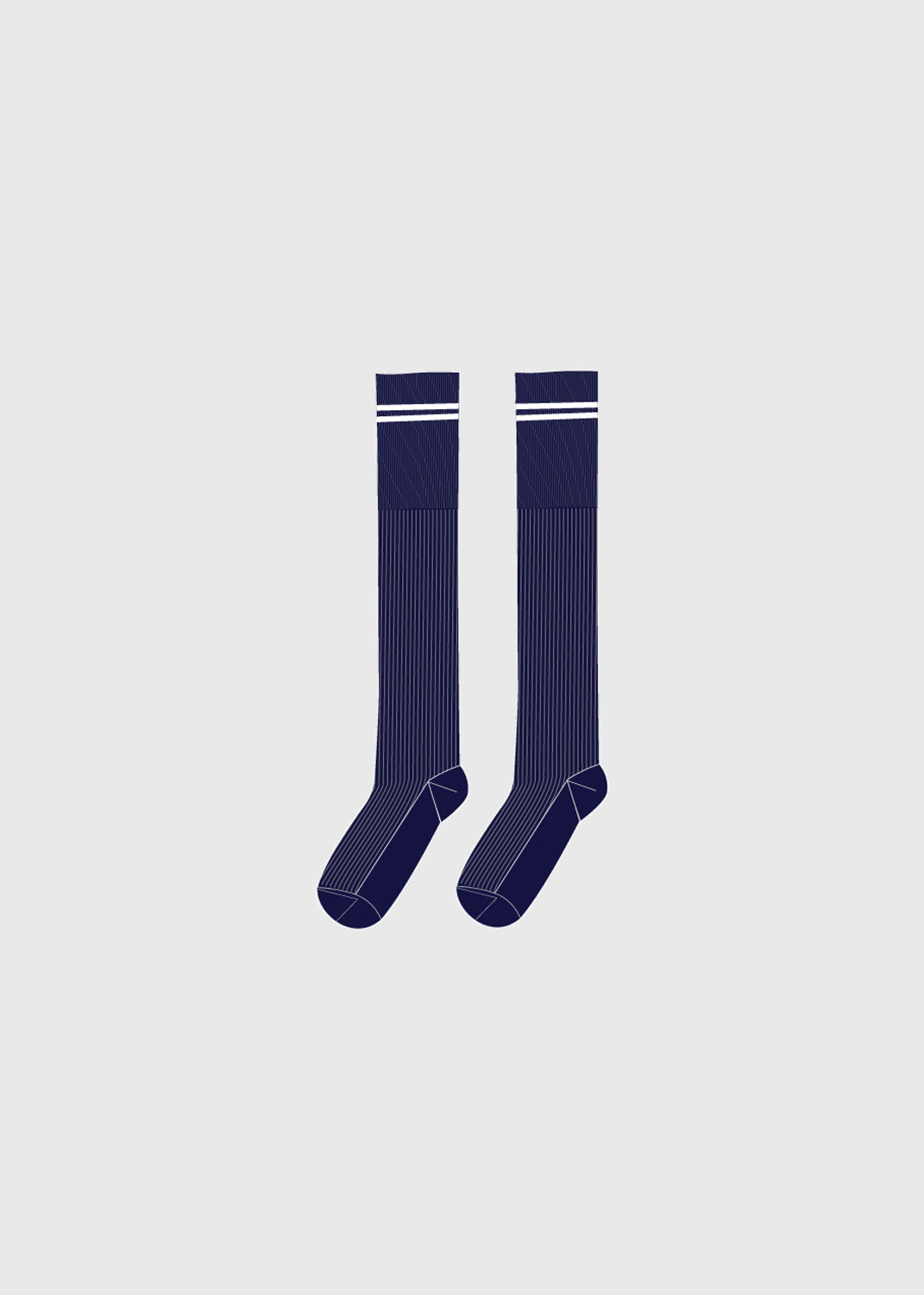 Sock Knee High Navy