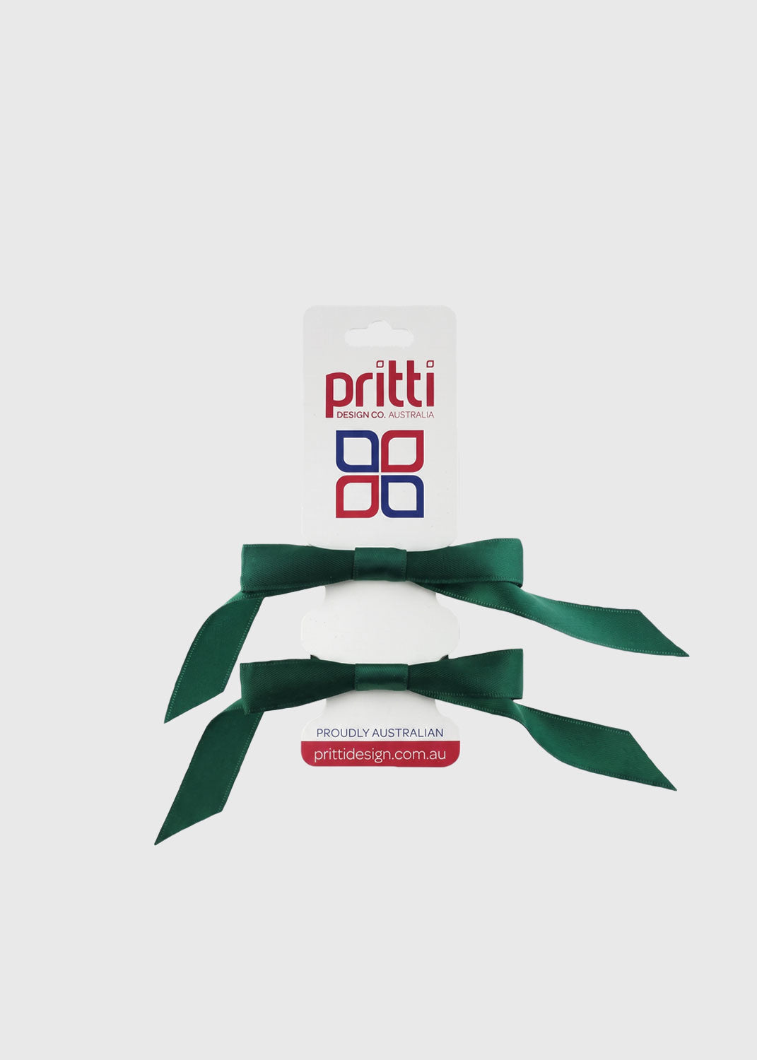 Satin Pig Tail Bows Holly