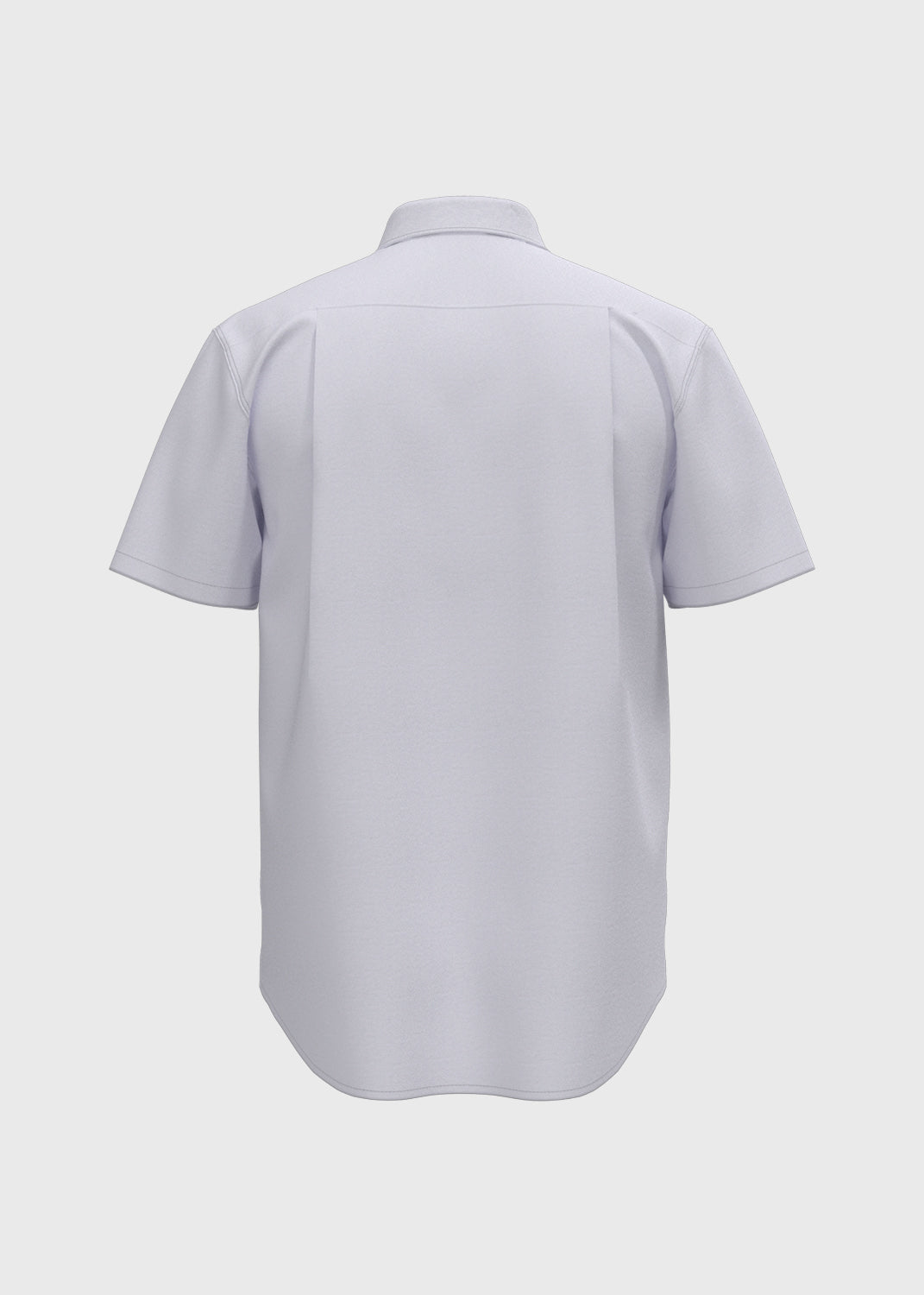 S/S Shirt with Stand Collar - White