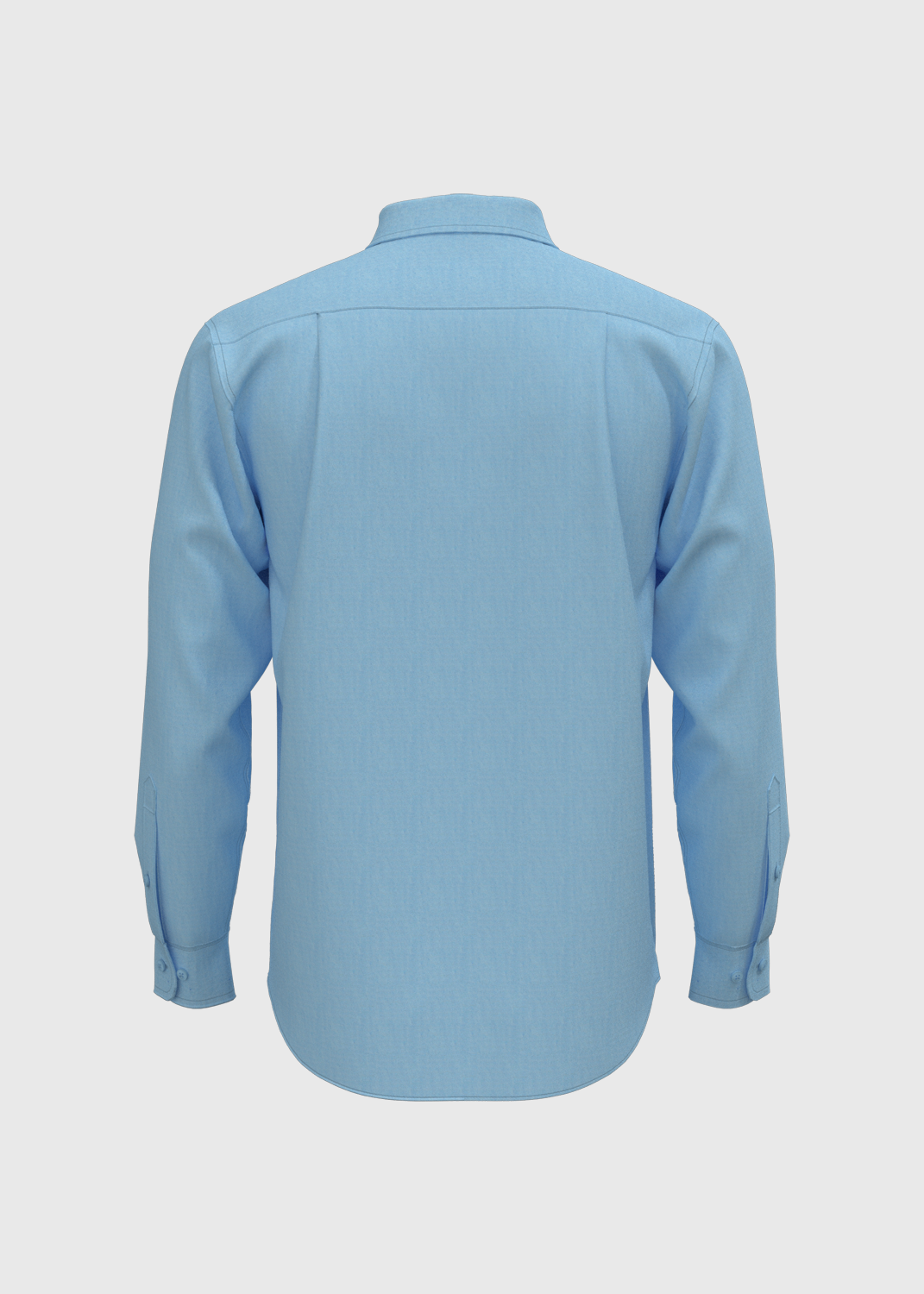 L/S Shirt with Stand Collar - Larimar Blue