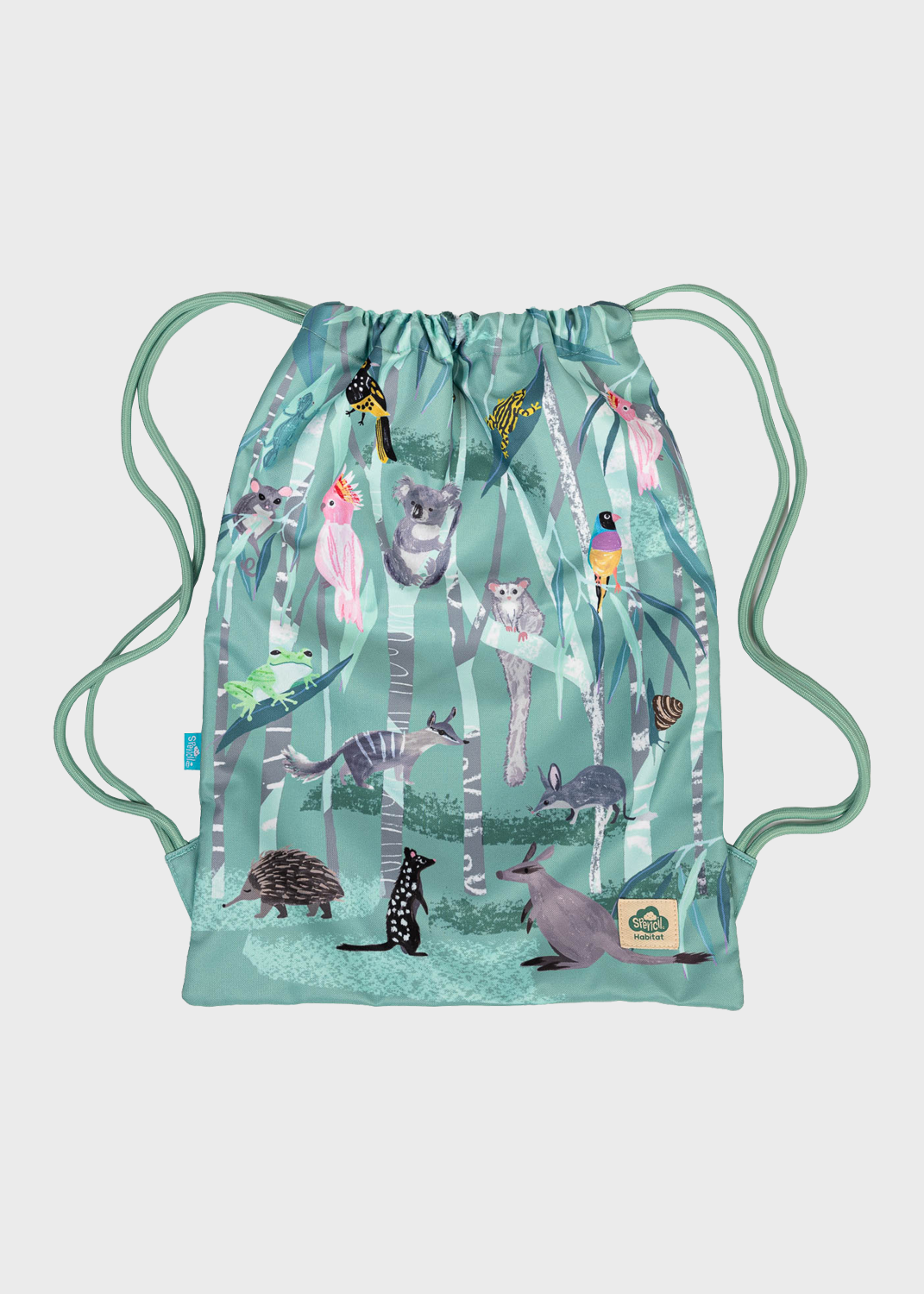 Big Drawstring Bag - Habitat Threatened Aussies