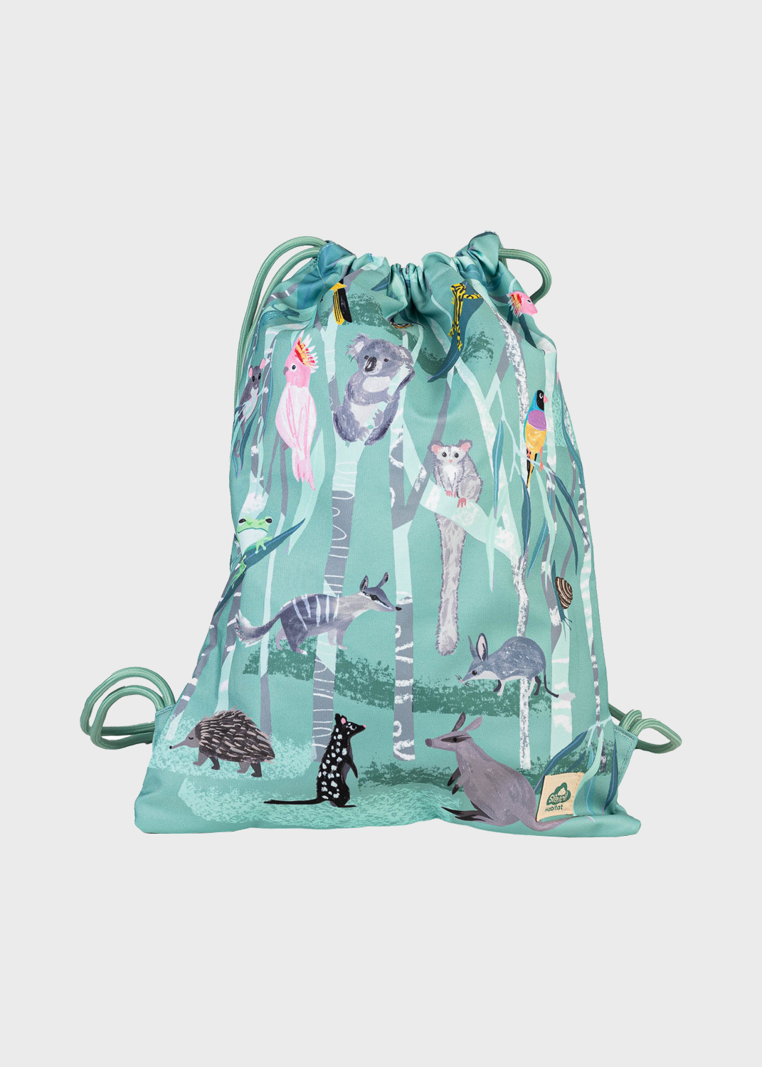 Big Drawstring Bag - Habitat Threatened Aussies