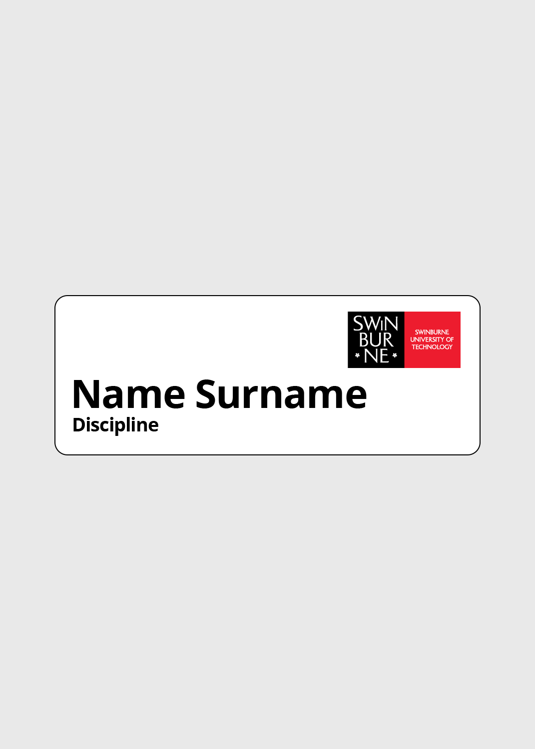 Staff - SUOT Name Badge