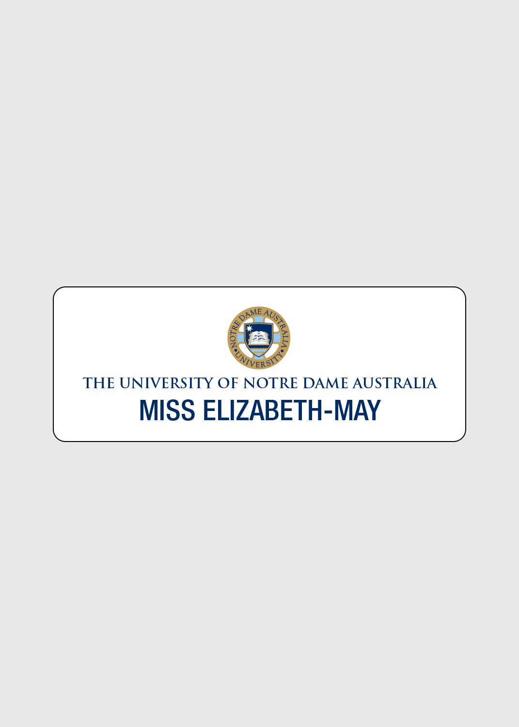 Staff Badge - UOND Name Badge