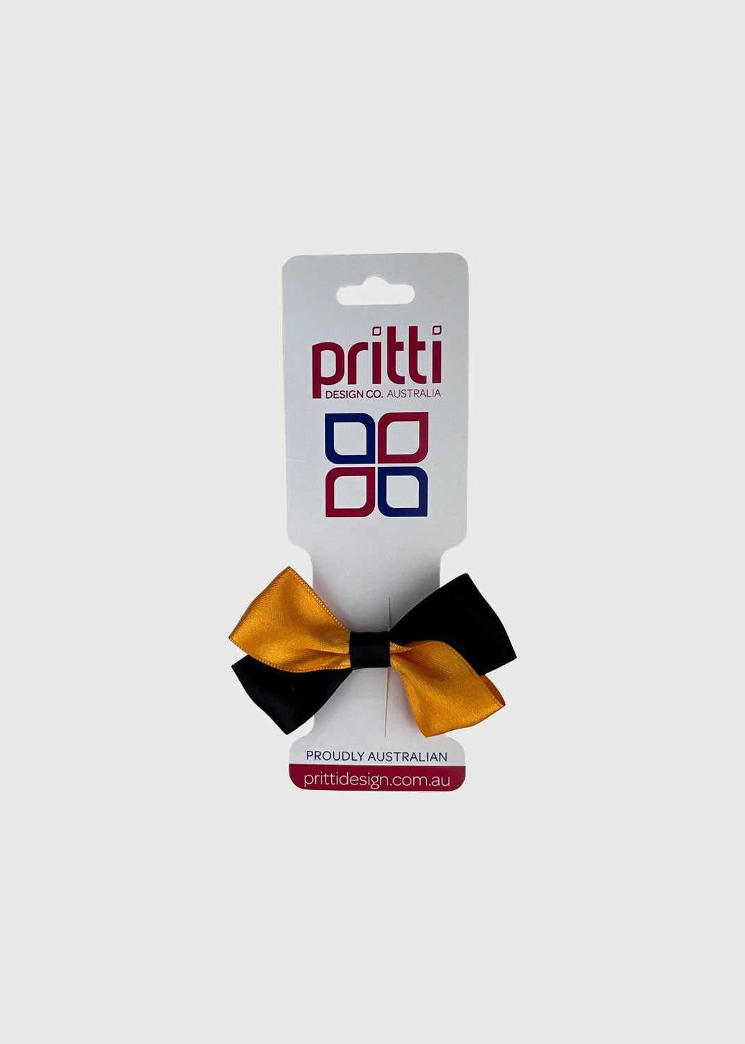 2 Colour Bow Clip Gold/Black